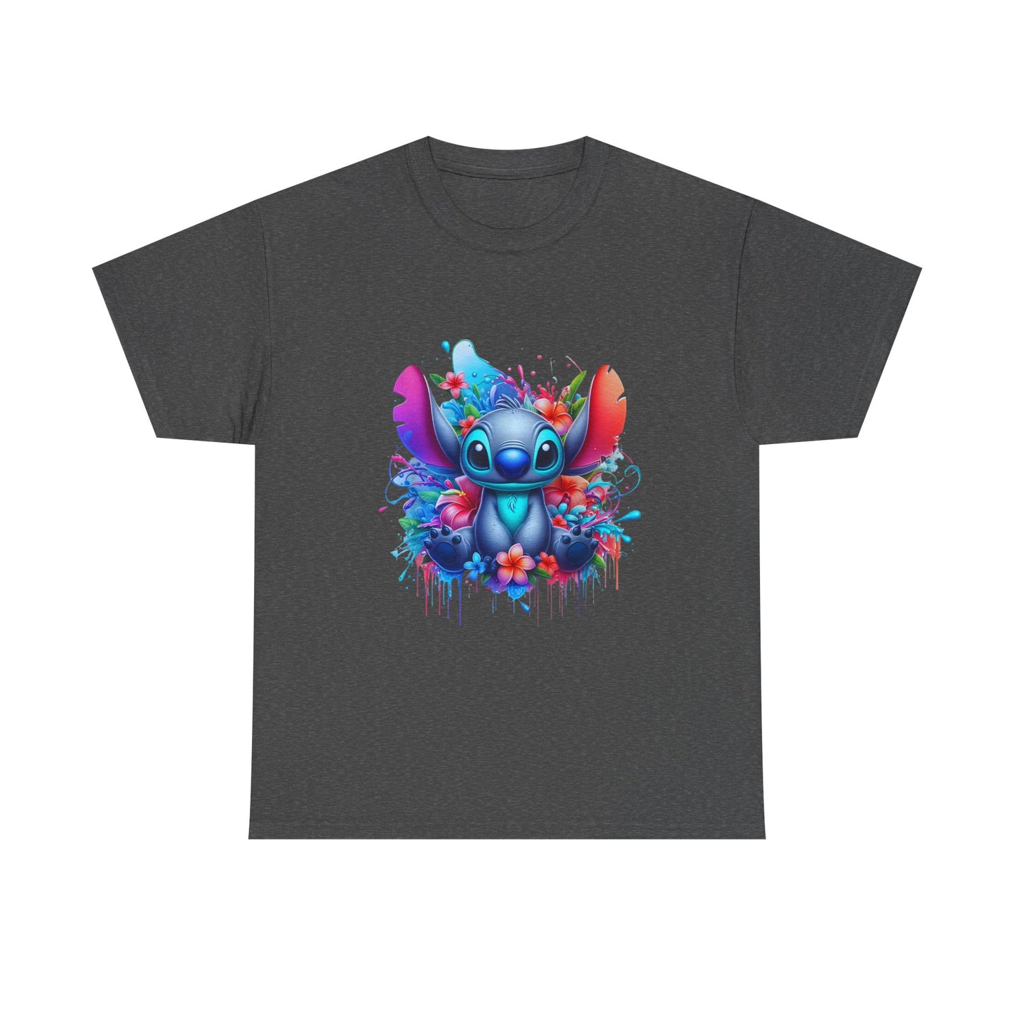 T-shirt humoristique unisexe en coton épais - Stitch