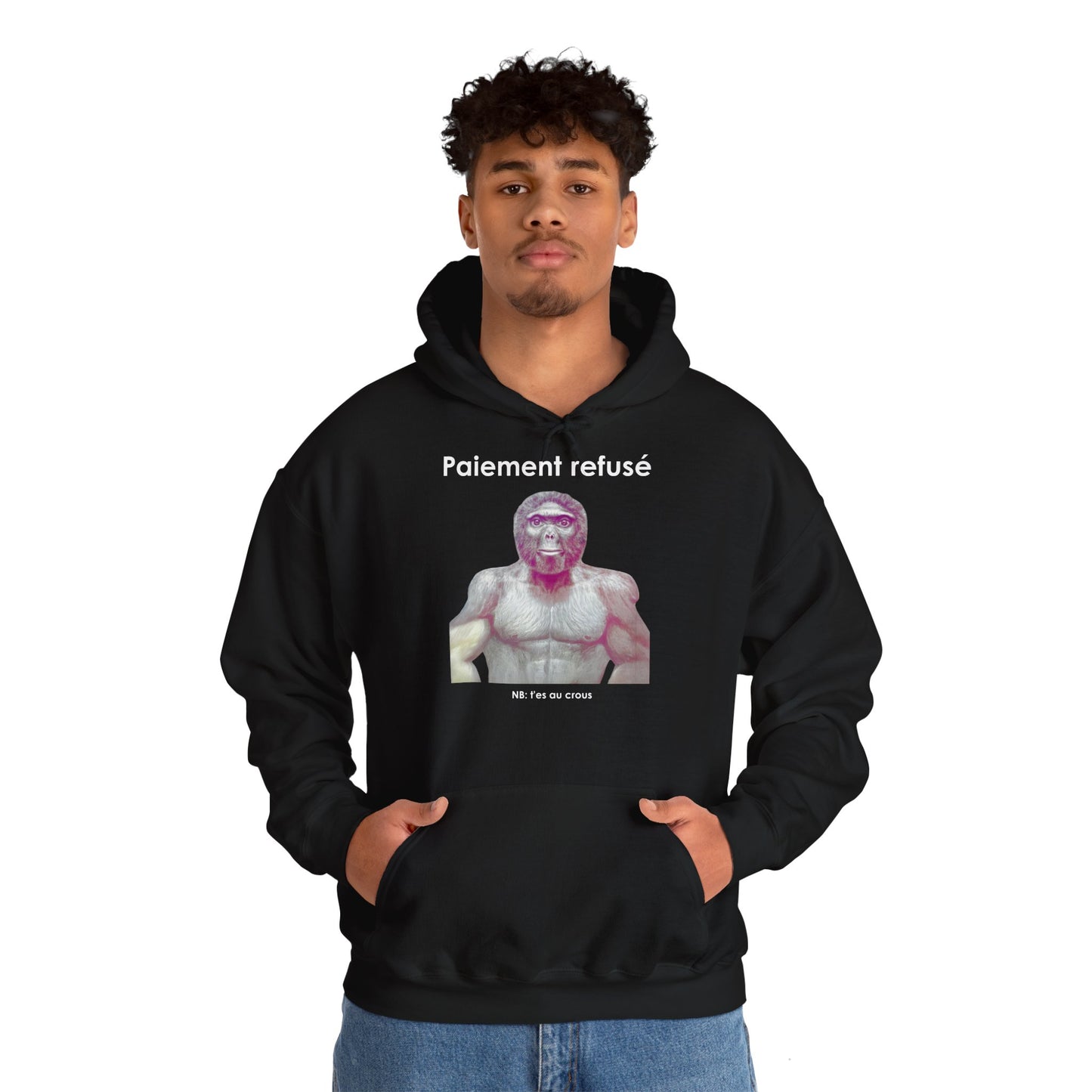 Hoodie unisexe drôle - Sweat-shirt graphique Quoicoubeh Paiement refusé