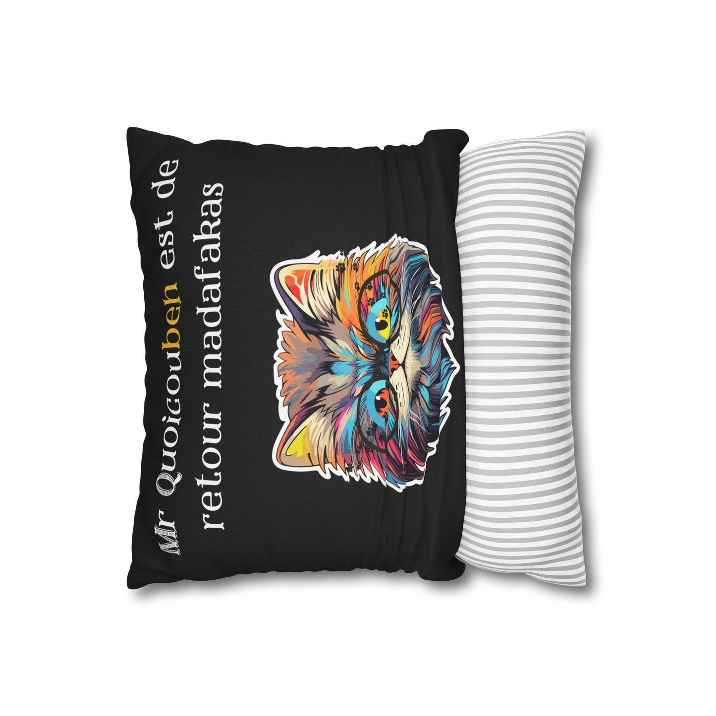 Taie d’oreiller Amusante – Décoration Humoristique pour la Maison Quoicoubeh madafakas