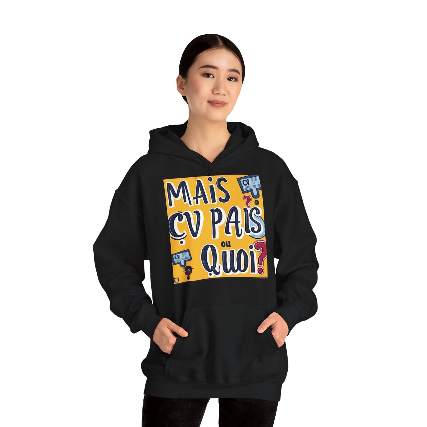 Hoodie unisexe drôle - Sweat-shirt graphique Mais cv pas ou quoi