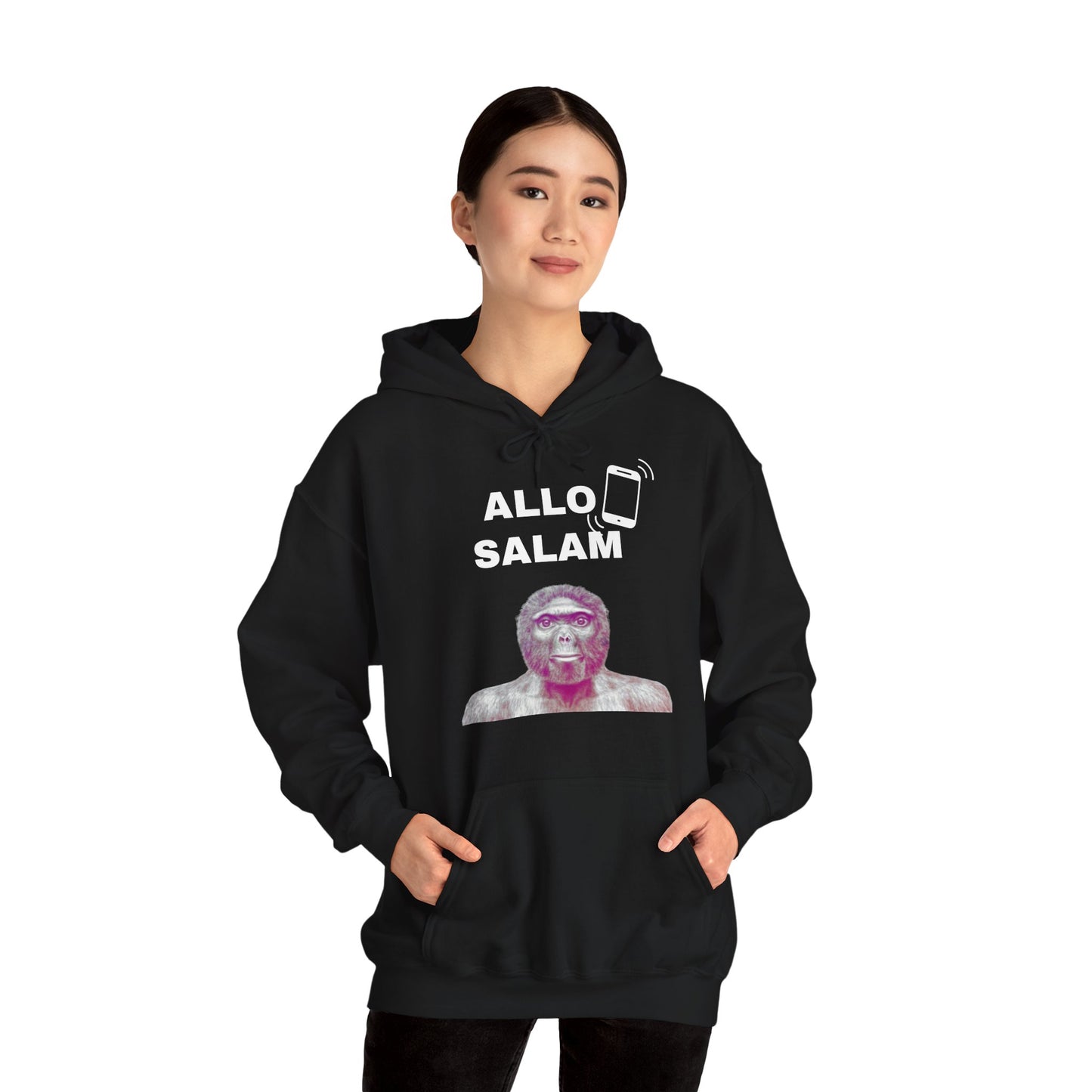 Hoodie unisexe drôle - Sweat-shirt graphique 'Allo Salam'
