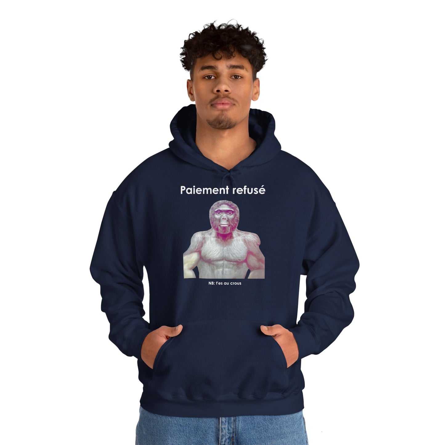 Hoodie unisexe drôle - Sweat-shirt graphique Quoicoubeh Paiement refusé