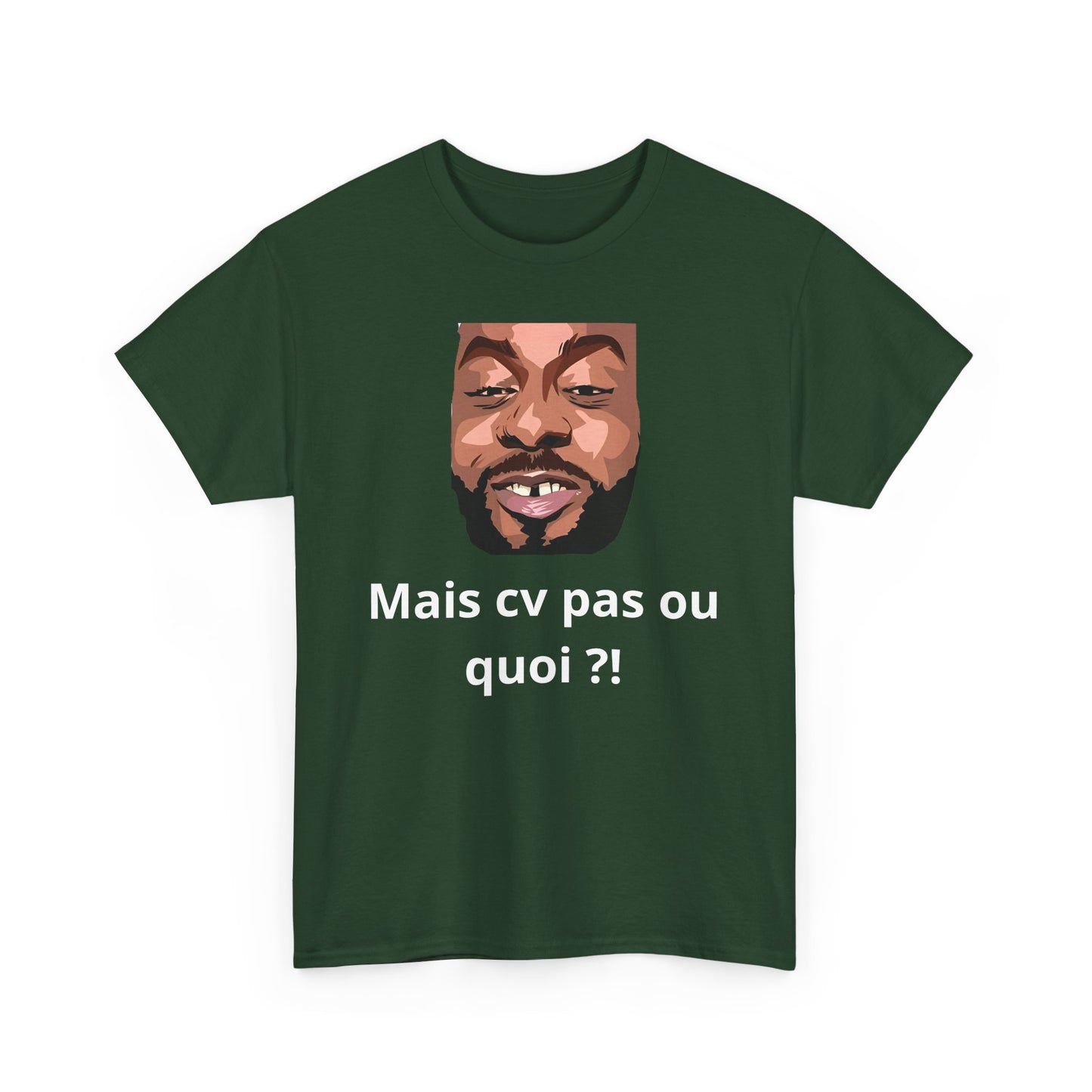 T-shirt humoristique unisexe en coton épais -Trend Binobile Mais cv pas ou quoi