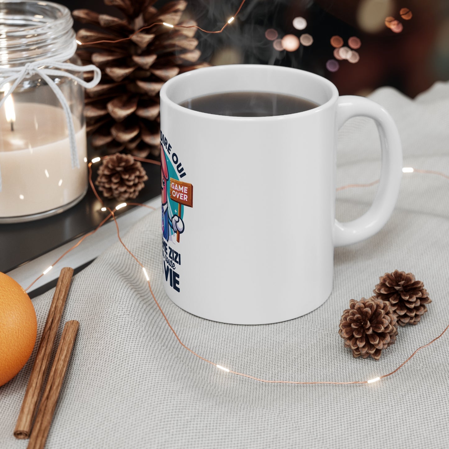 Tasse blanche de 325 ml –Je vais dire oui au même zizi pour toute la vie