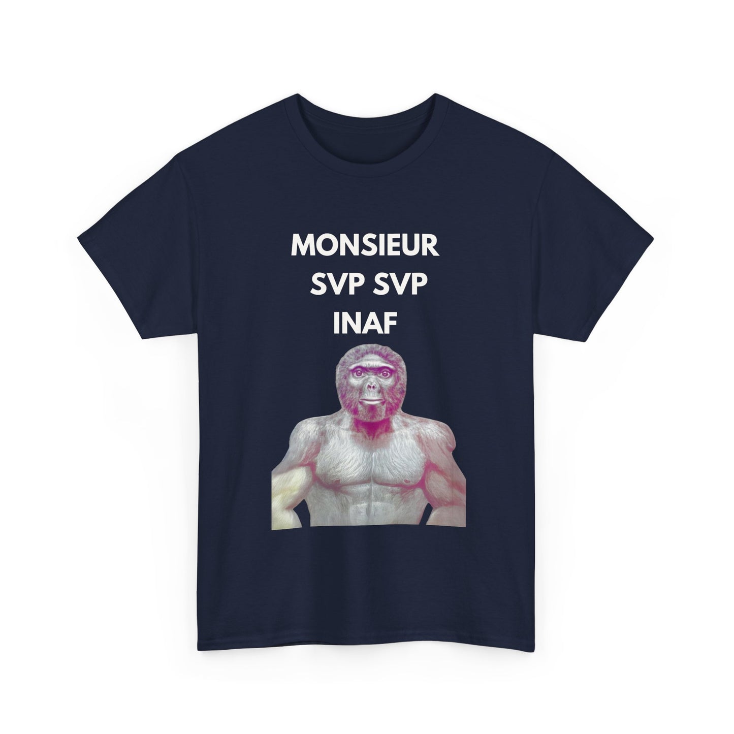 T-shirt humoristique unisexe en coton épais - Monsieur Svp Inaf