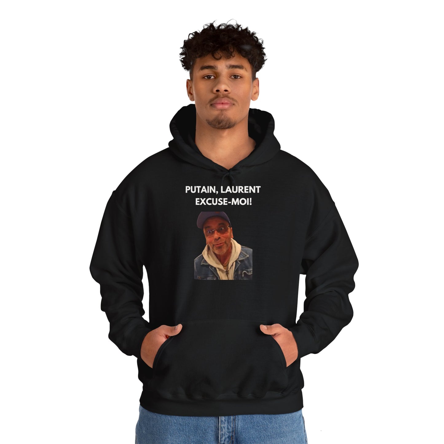 Hoodie unisexe drôle - Sweat-shirt graphique Putain Laurent excuse moi