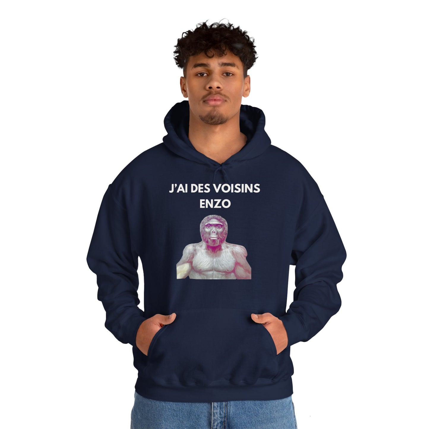 Hoodie unisexe drôle - Sweat-shirt graphique J'ai des voisins Enzo