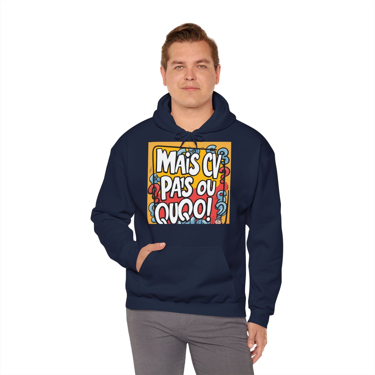 Hoodie unisexe drôle - Sweat-shirt graphique Mais cv pas ou quoi