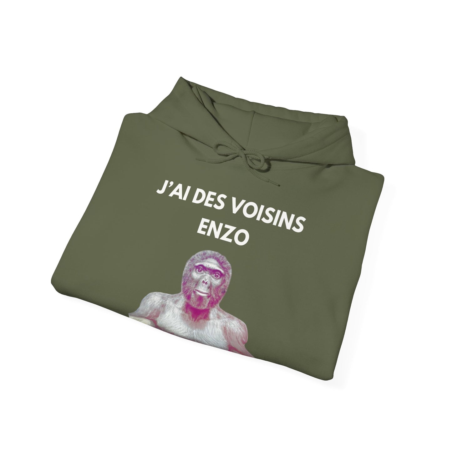 Hoodie unisexe drôle - Sweat-shirt graphique J'ai des voisins Enzo