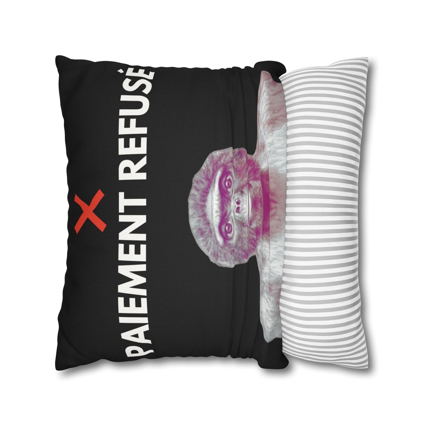 Taie d’oreiller Amusante – Décoration Humoristique pour la Maison Le singe Paiement refusé