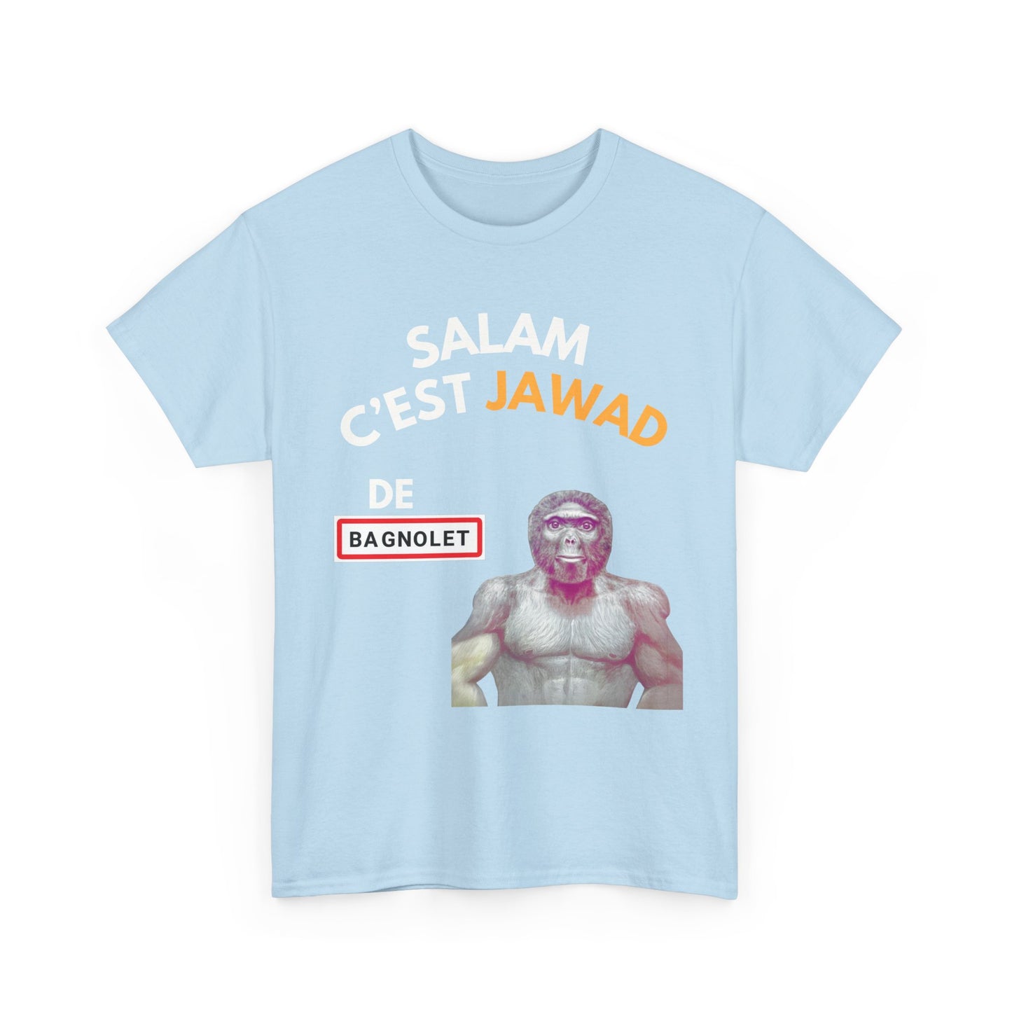 T-shirt humoristique unisexe en coton épais - Bassem Salam c'est Jawad de Bagnolet