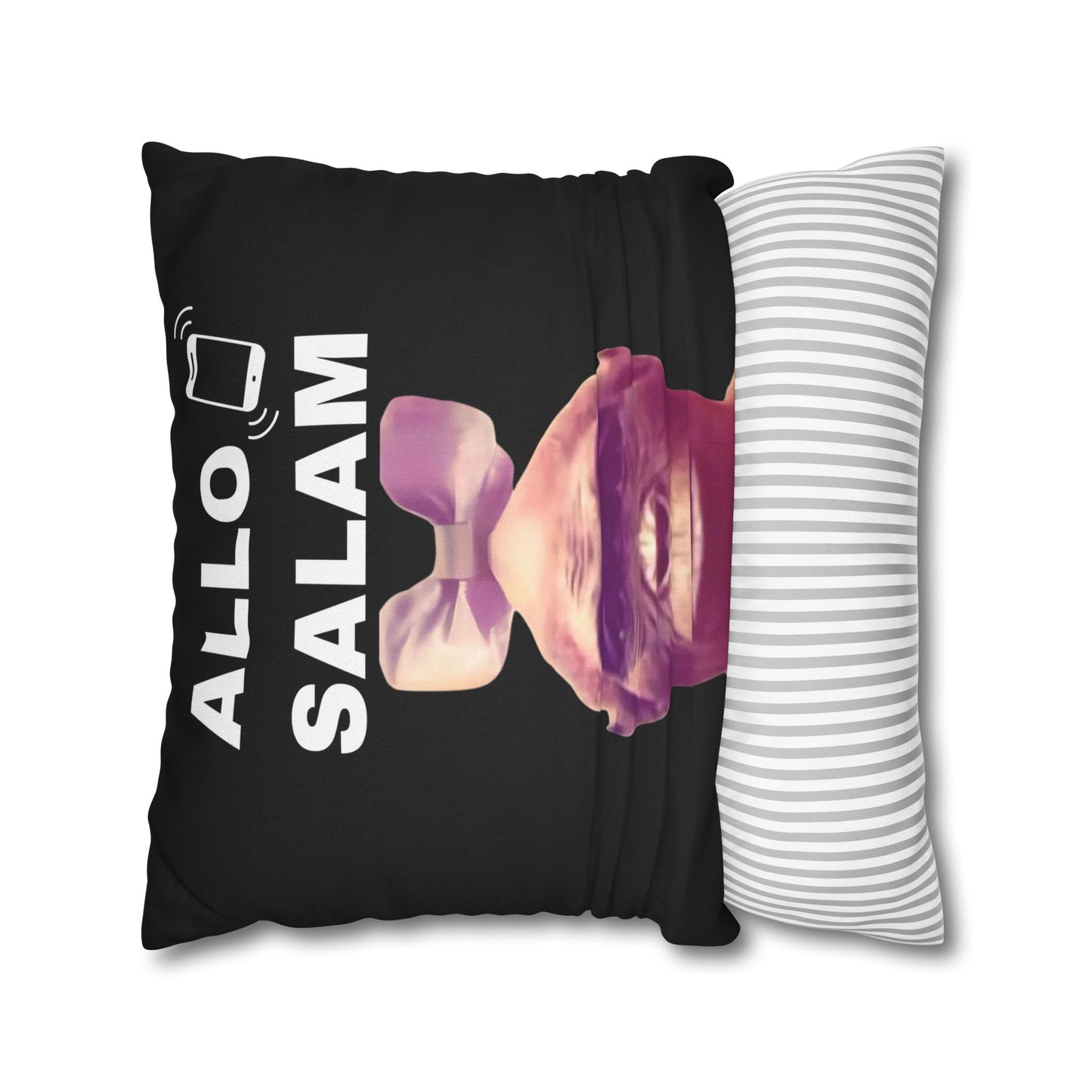 Taie d’oreiller Amusante – Décoration Humoristique pour la Maison Le singe Allo salam