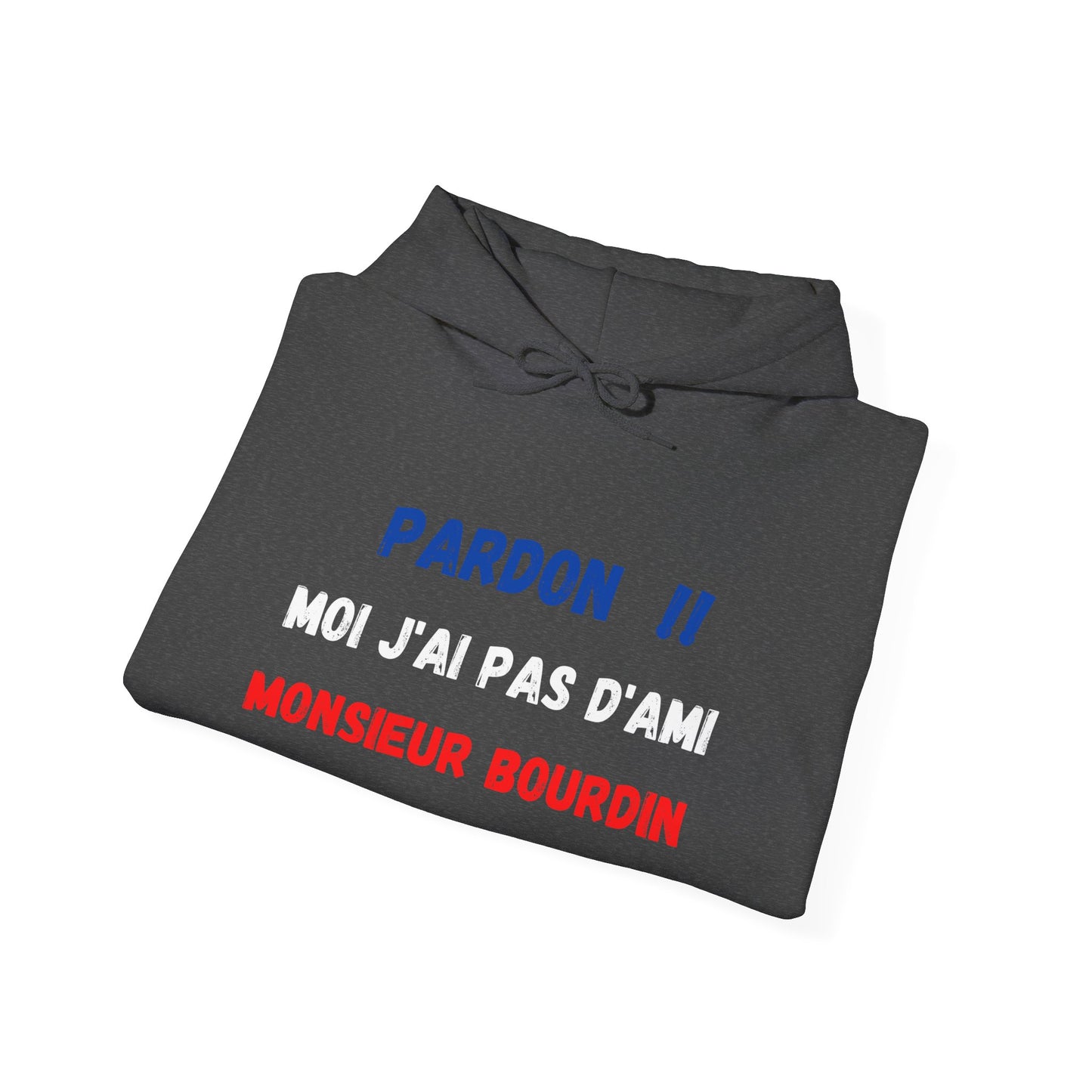 Hoodie unisexe drôle - Sweat-shirt graphique J'ai pas d'amis monsieur Bourdin