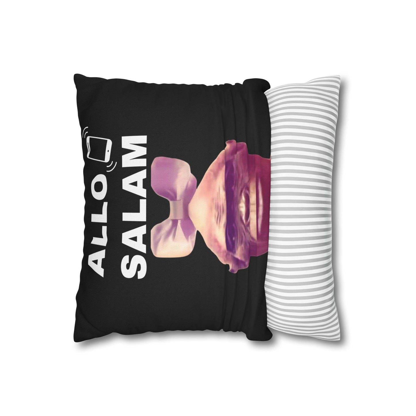 Taie d’oreiller Amusante – Décoration Humoristique pour la Maison Le singe Allo salam