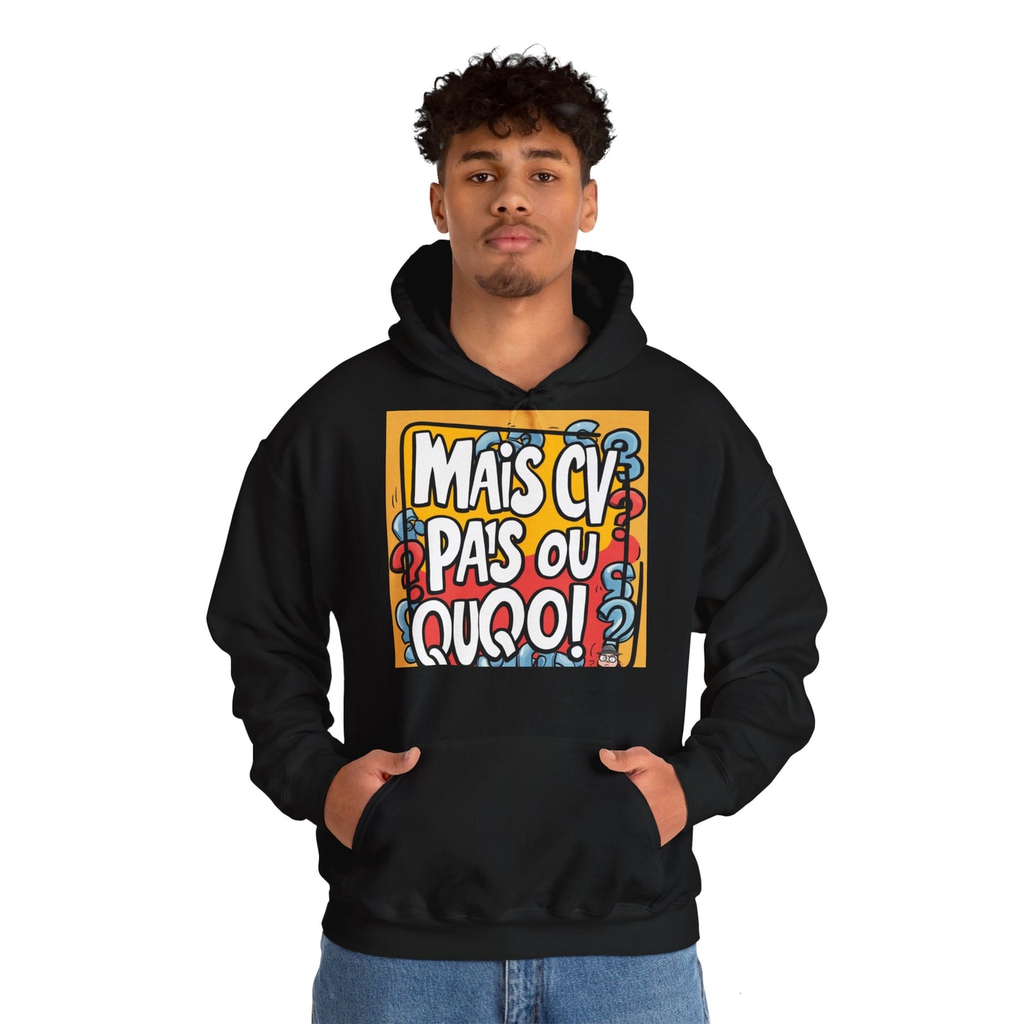 Hoodie unisexe drôle - Sweat-shirt graphique Mais cv pas ou quoi