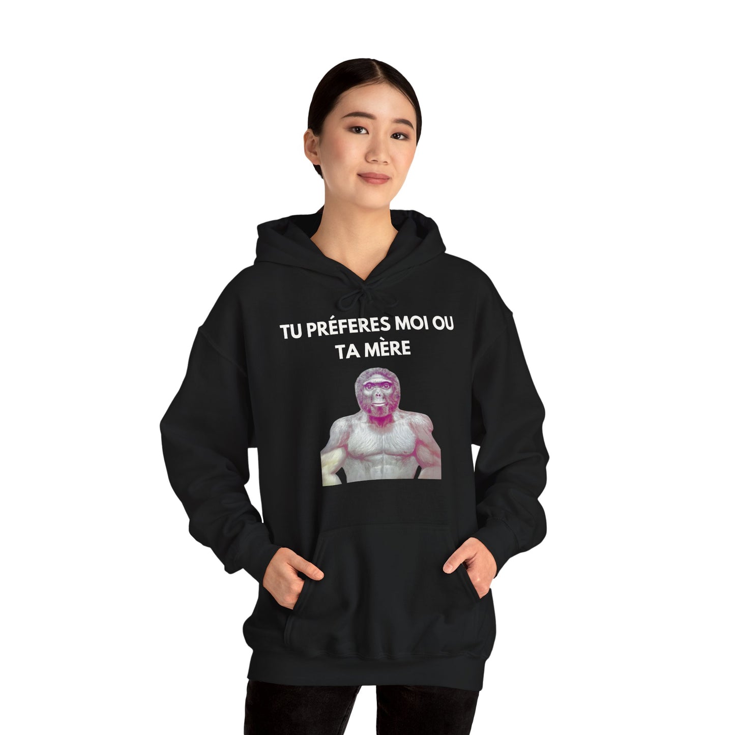 Hoodie unisexe drôle - Sweat-shirt graphique Tu préfère moi ou ta mère