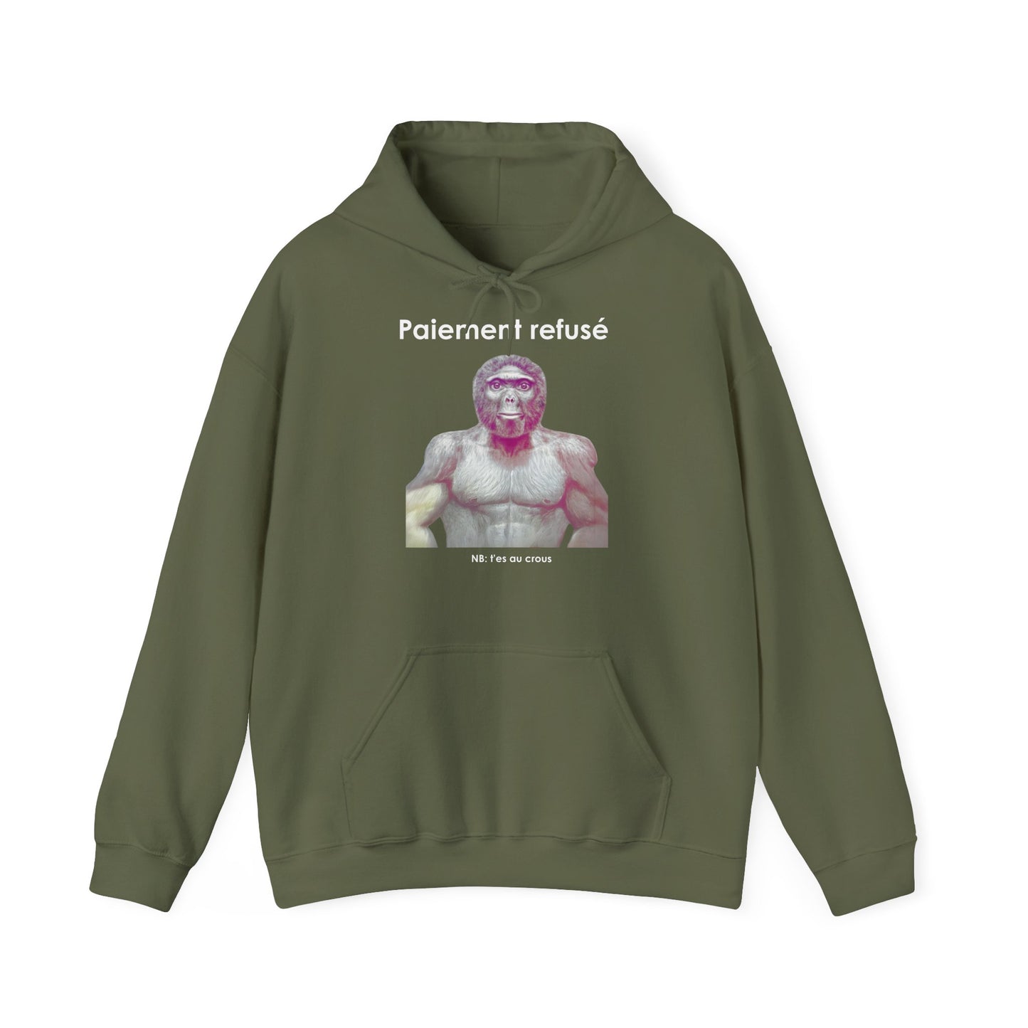Hoodie unisexe drôle - Sweat-shirt graphique Quoicoubeh Paiement refusé