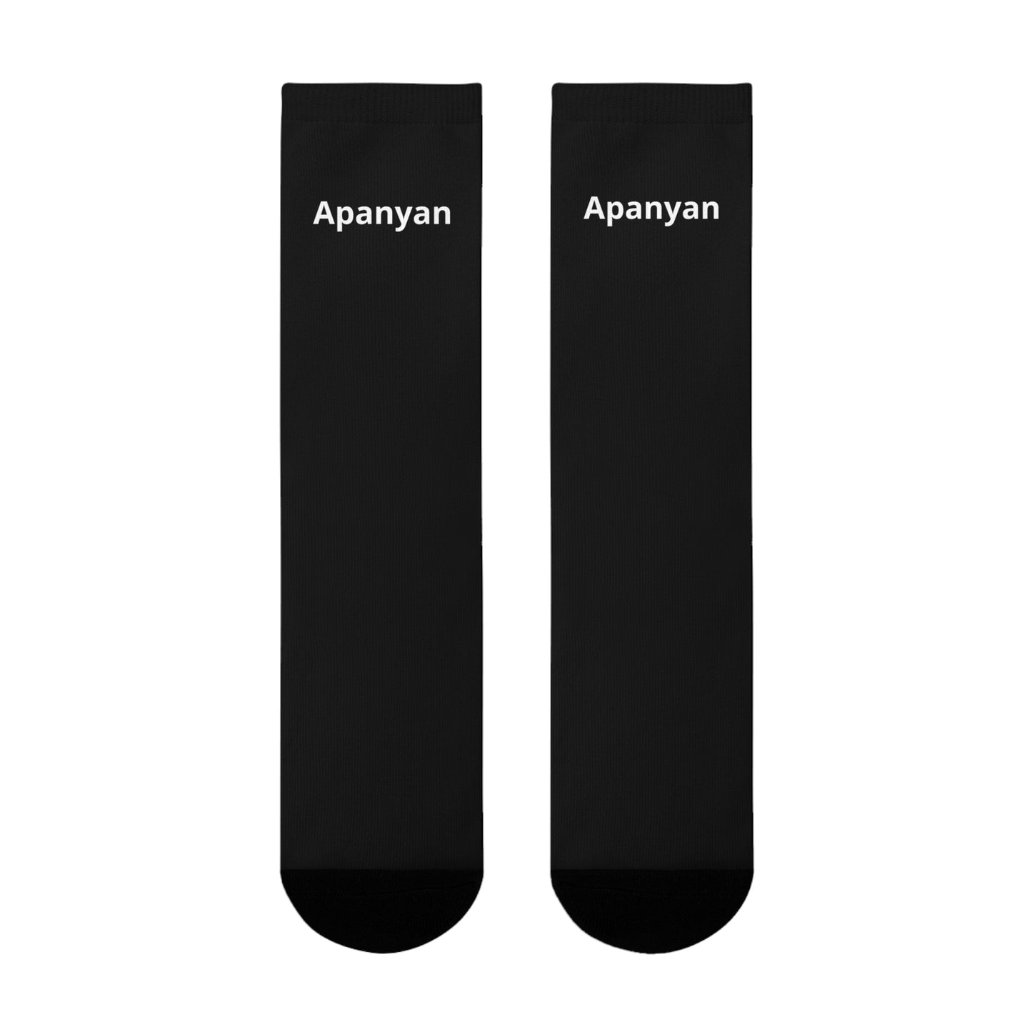 Chaussettes Crew Personnalisées en Sublimation – Design Graphique Amusant avec 'Apagnan'