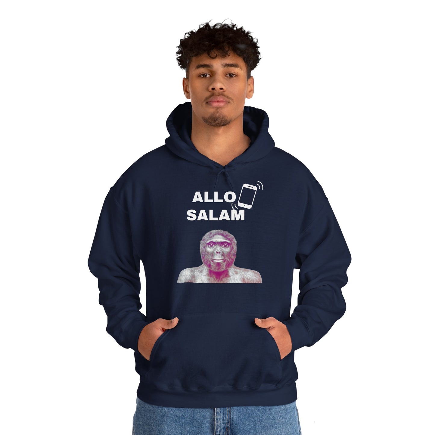 Hoodie unisexe drôle - Sweat-shirt graphique 'Allo Salam'