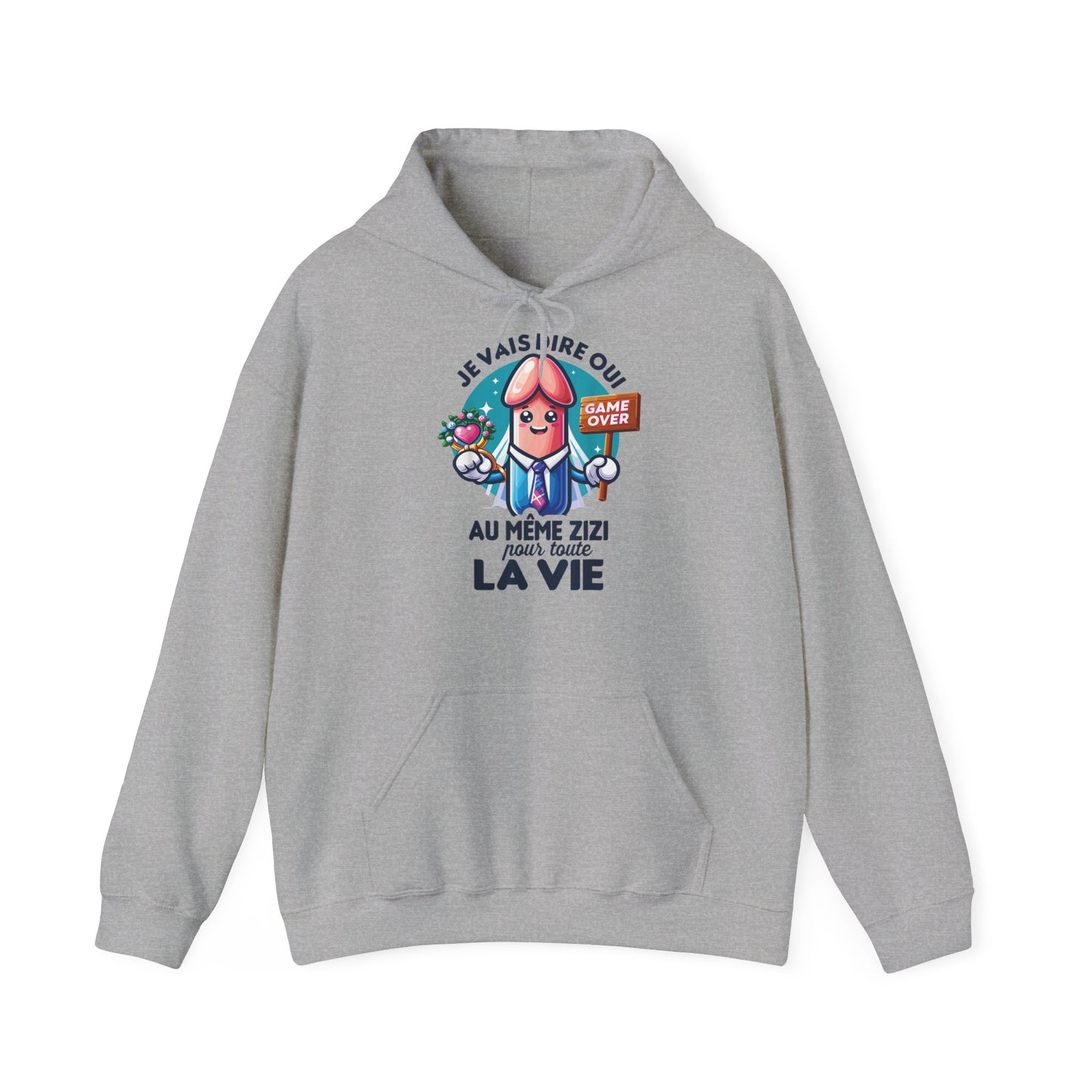 Hoodie unisexe drôle - Sweat-shirt graphique Je vais dire oui au même Zizi toute la vie