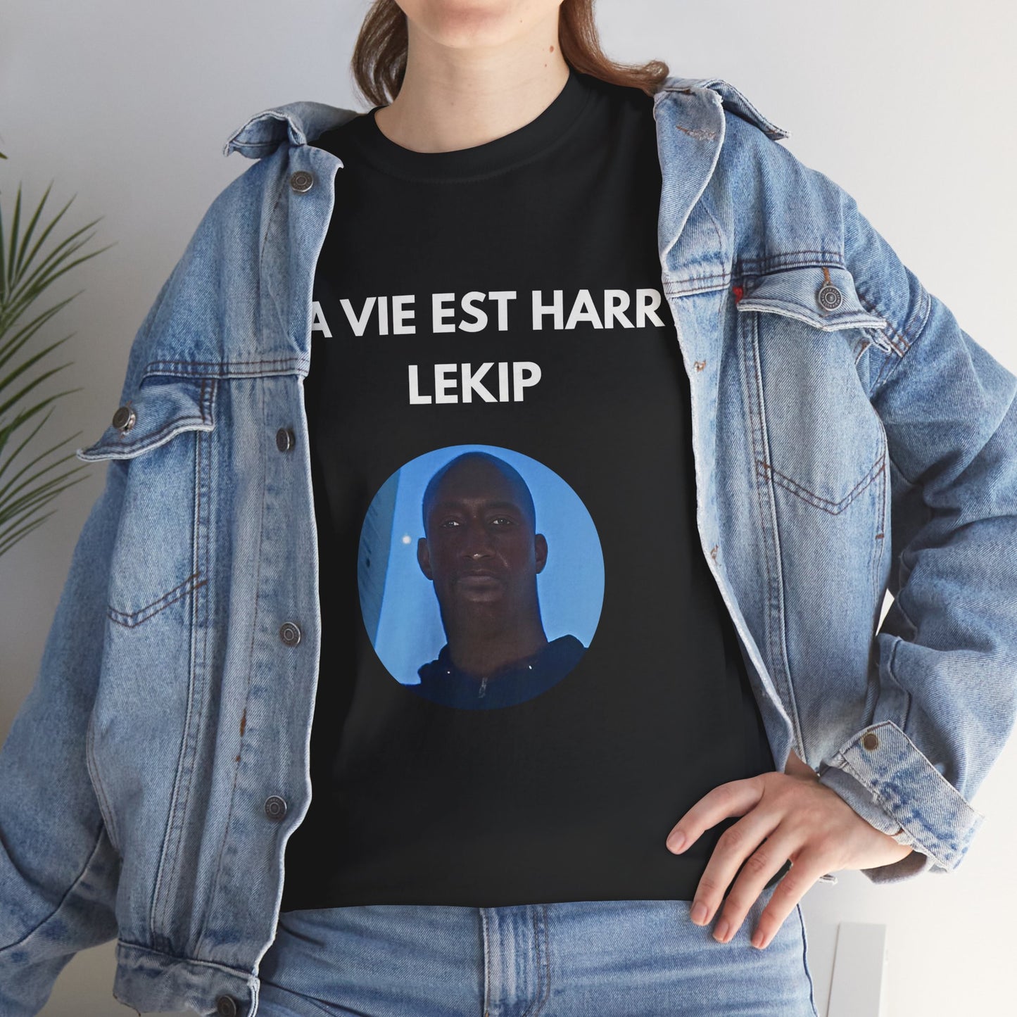 T-shirt humoristique unisexe en coton épais -Trend c'est harr lekip