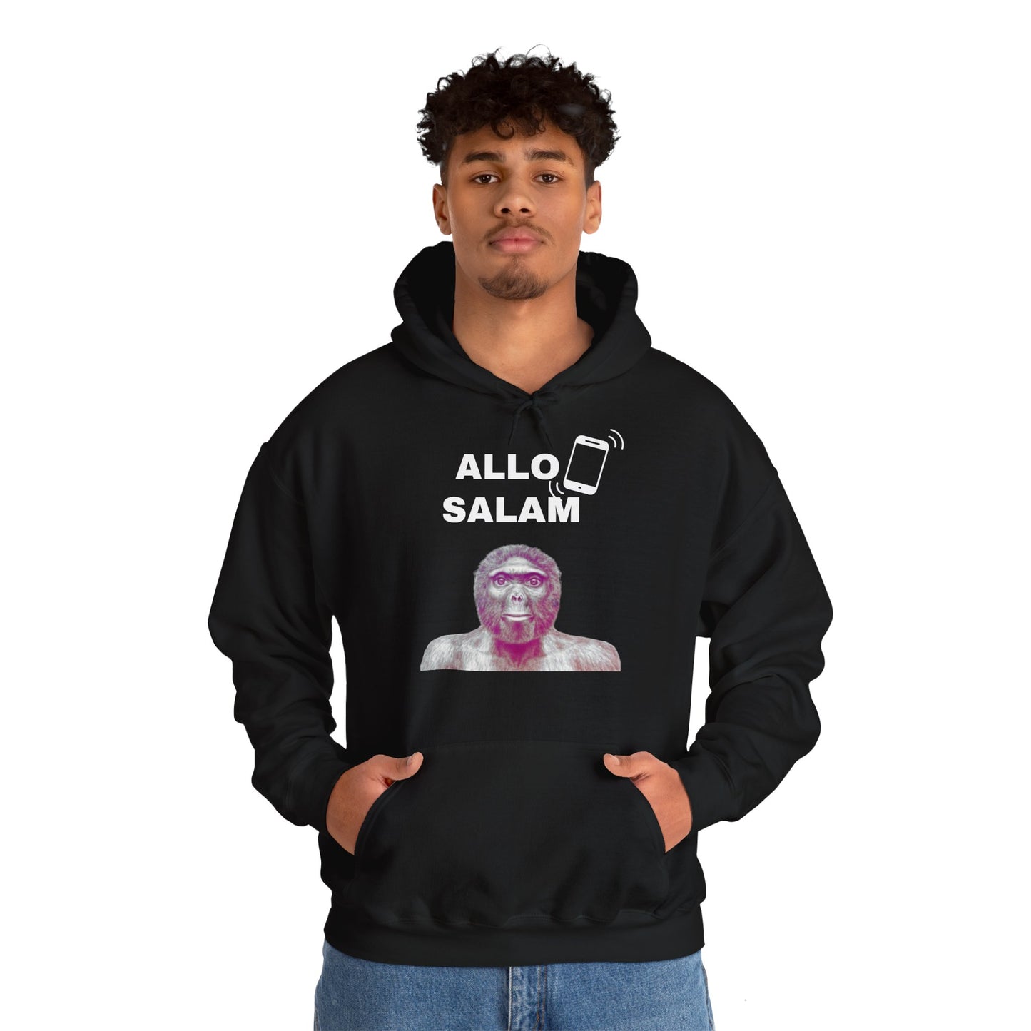 Hoodie unisexe drôle - Sweat-shirt graphique 'Allo Salam'
