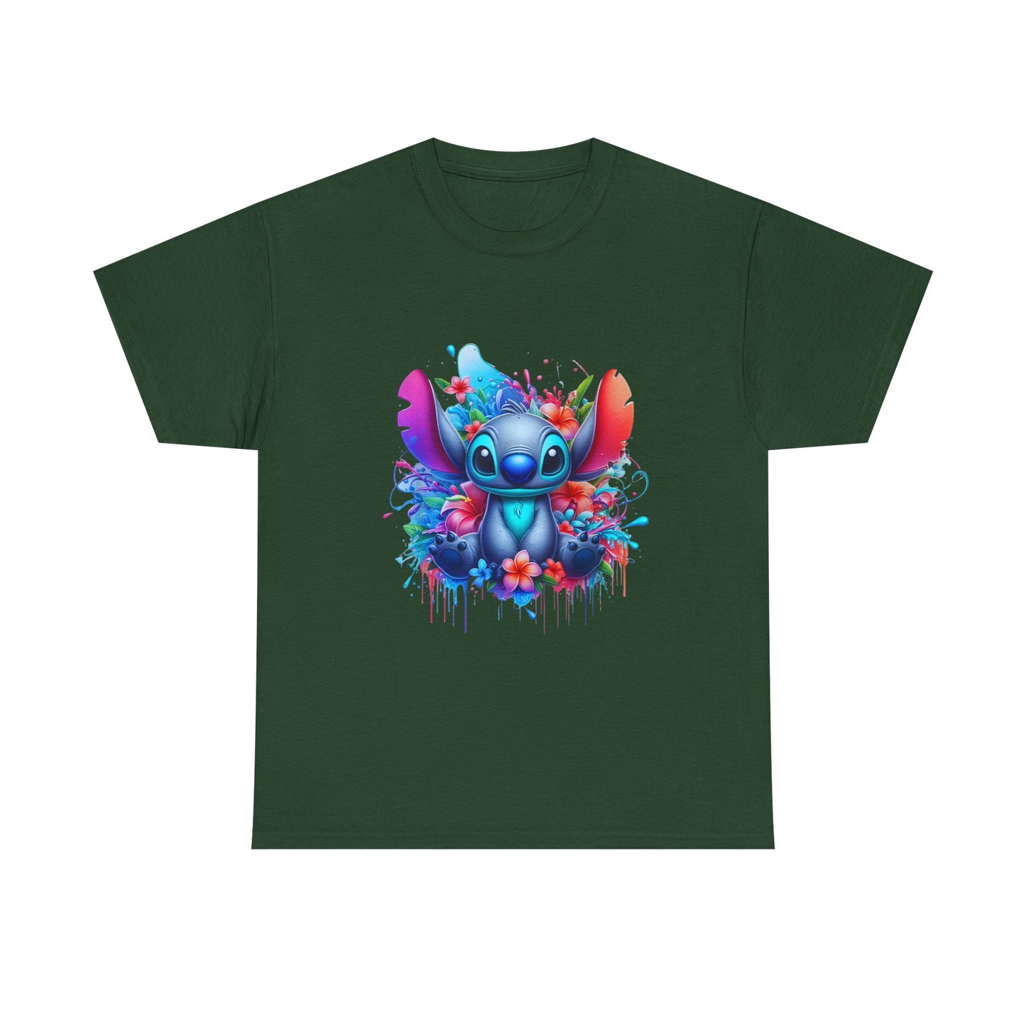T-shirt humoristique unisexe en coton épais - Stitch