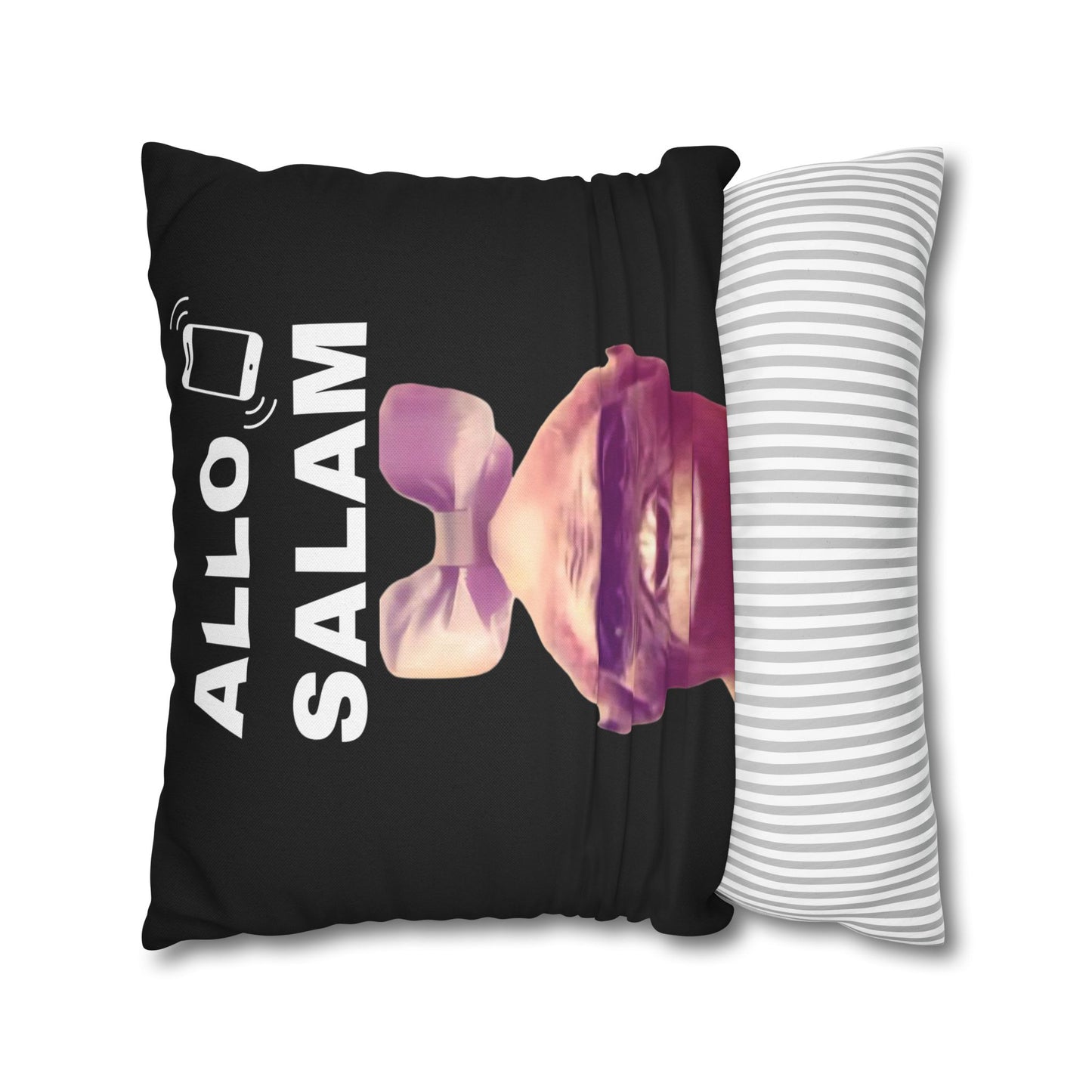 Taie d’oreiller Amusante – Décoration Humoristique pour la Maison Le singe Allo salam