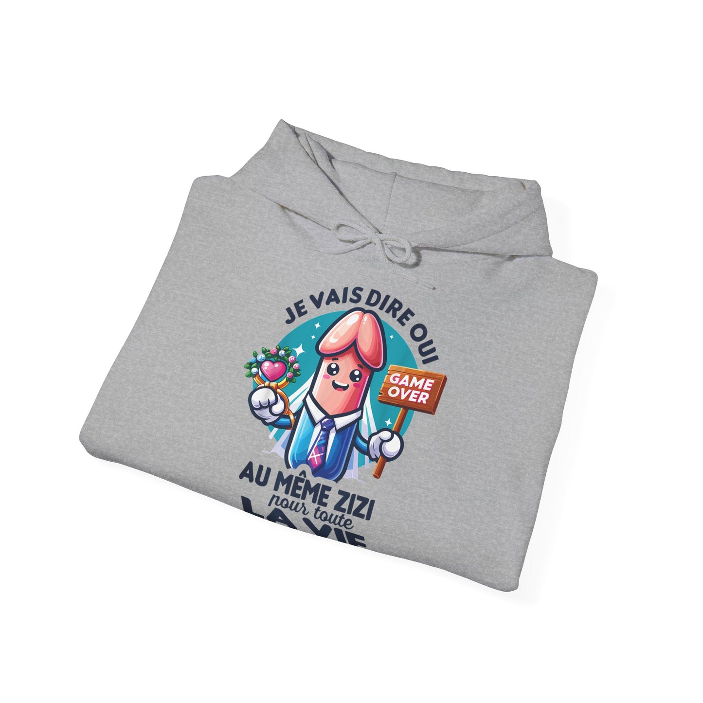 Hoodie unisexe drôle - Sweat-shirt graphique Je vais dire oui au même Zizi toute la vie