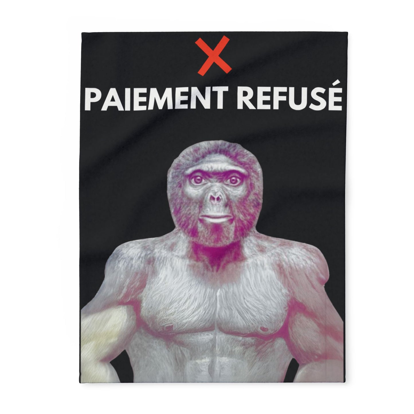 Plaid en polaire arctique Le singe paiement refusé