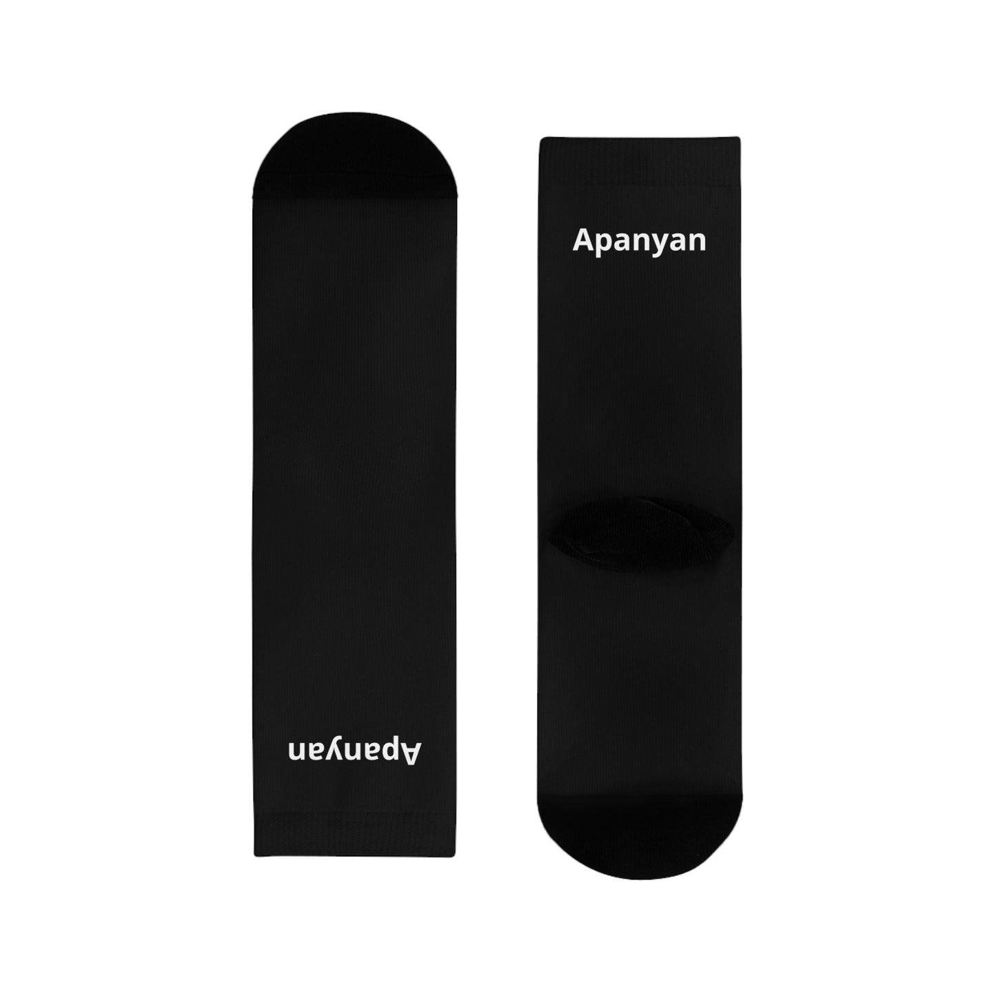 Chaussettes Crew Personnalisées en Sublimation – Design Graphique Amusant avec 'Apagnan'