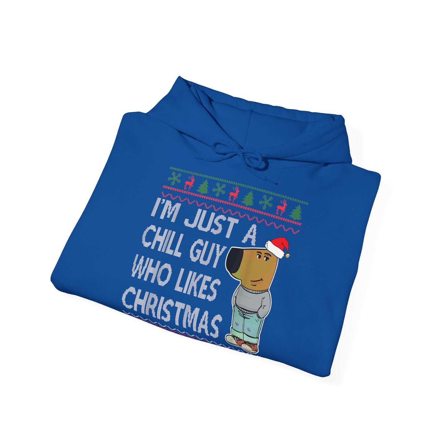 Hoodie unisexe drôle - Sweat-shirt graphique Chill guy Noel