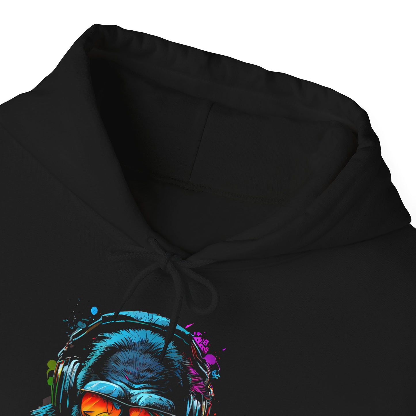 Hoodie unisexe drôle - Sweat-shirt-Singe Monkey DJ écouteurs & lunettes de soleil Gorilla Fun
