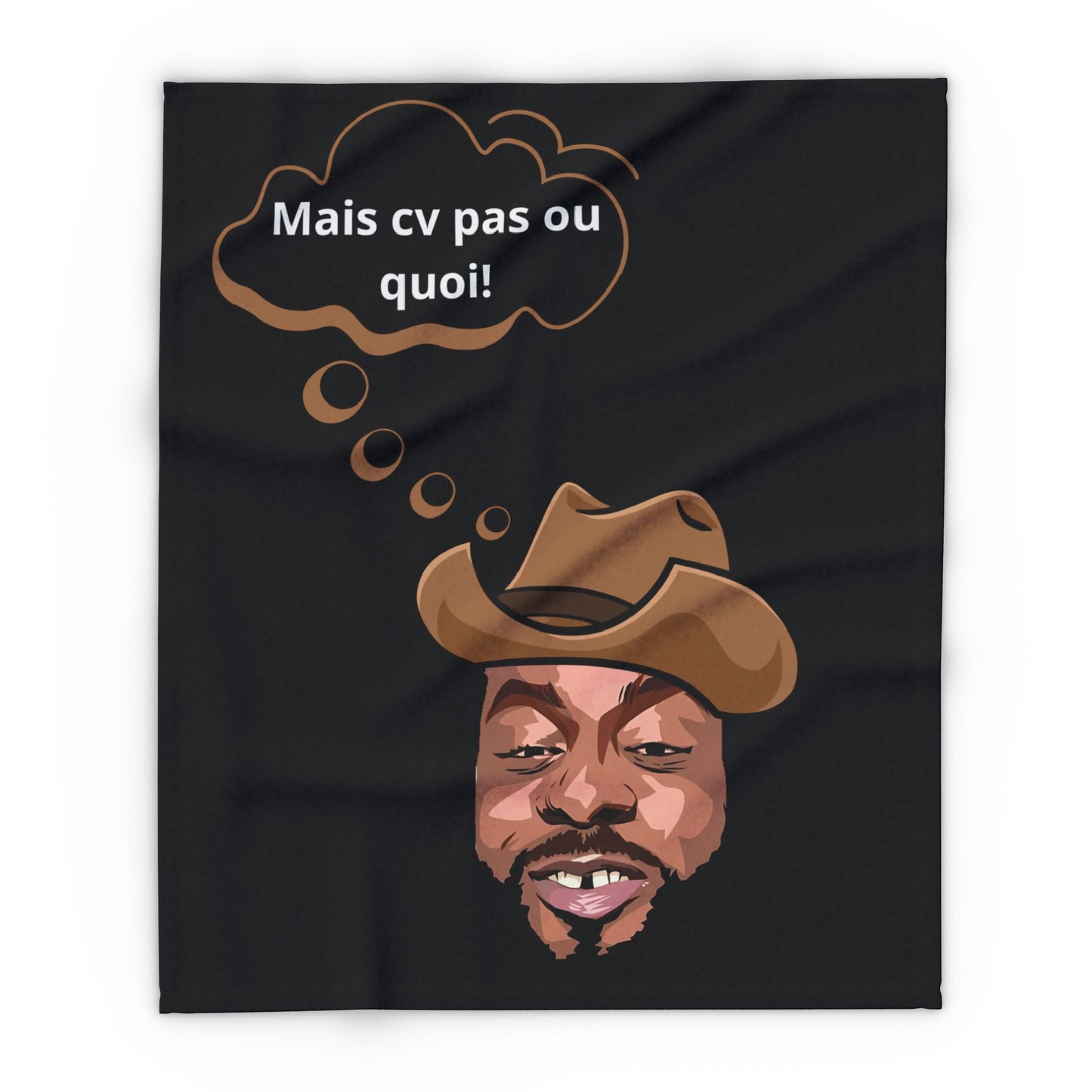 Plaid en polaire arctique Binobile mais cv pas ou quoi