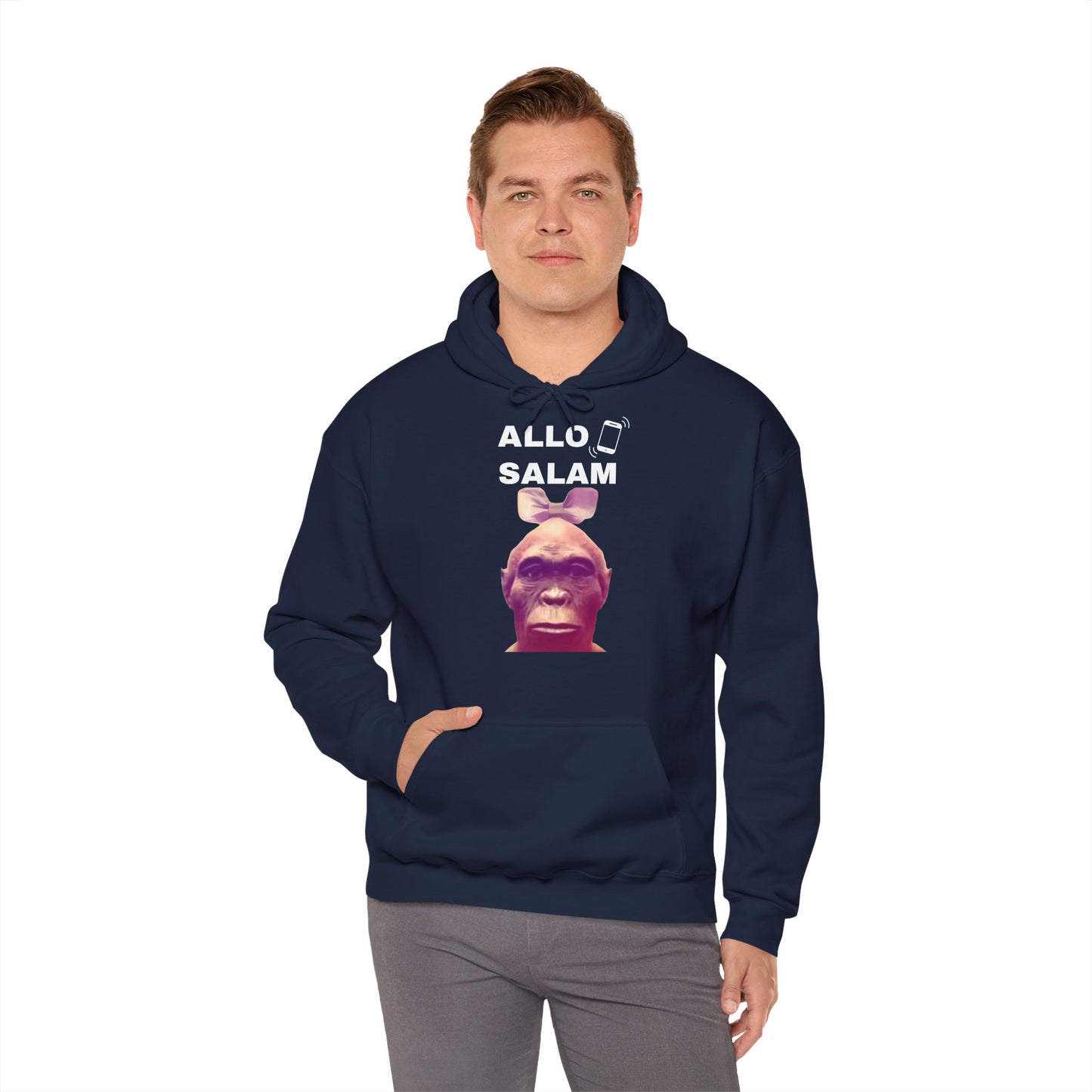 Hoodie unisexe drôle - Sweat-shirt graphique Allo Salam