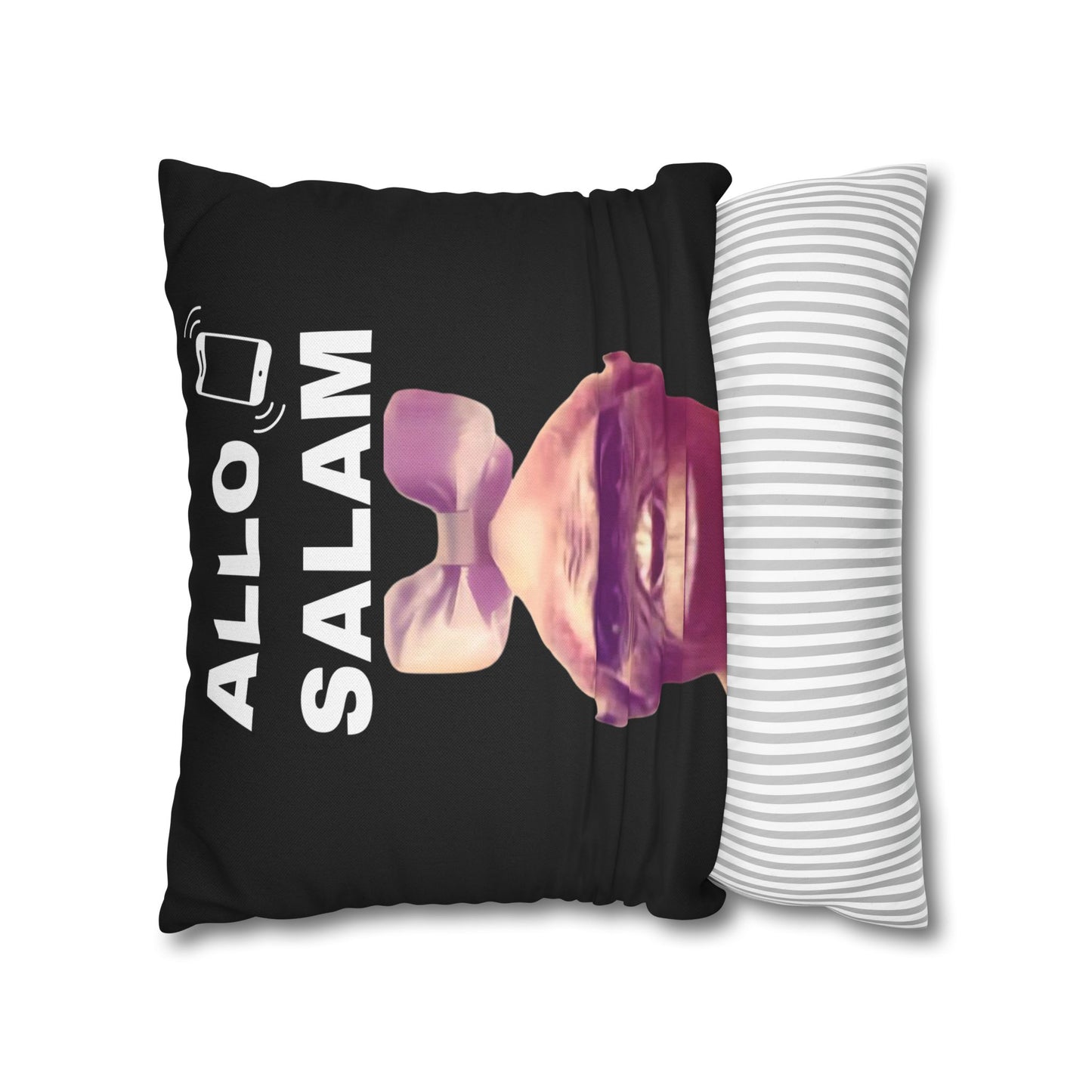 Taie d’oreiller Amusante – Décoration Humoristique pour la Maison Le singe Allo salam