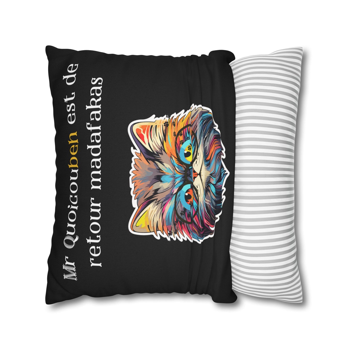 Taie d’oreiller Amusante – Décoration Humoristique pour la Maison Quoicoubeh madafakas