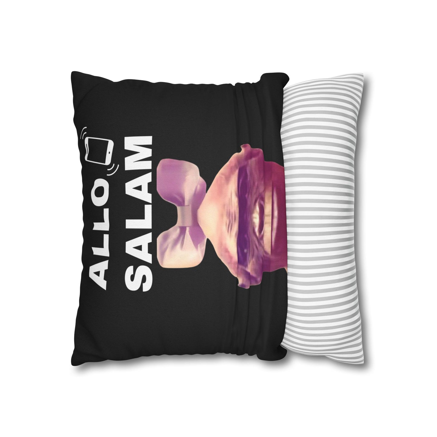 Taie d’oreiller Amusante – Décoration Humoristique pour la Maison Le singe Allo salam