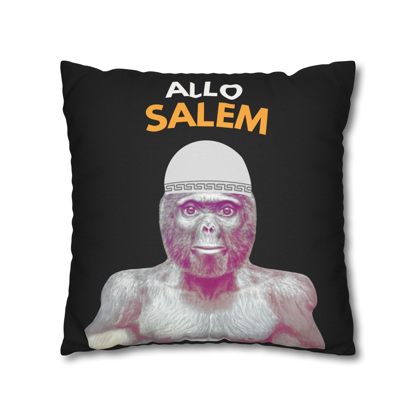 Taie d’oreiller Amusante – Décoration Humoristique pour la Maison Le singe Allo salam