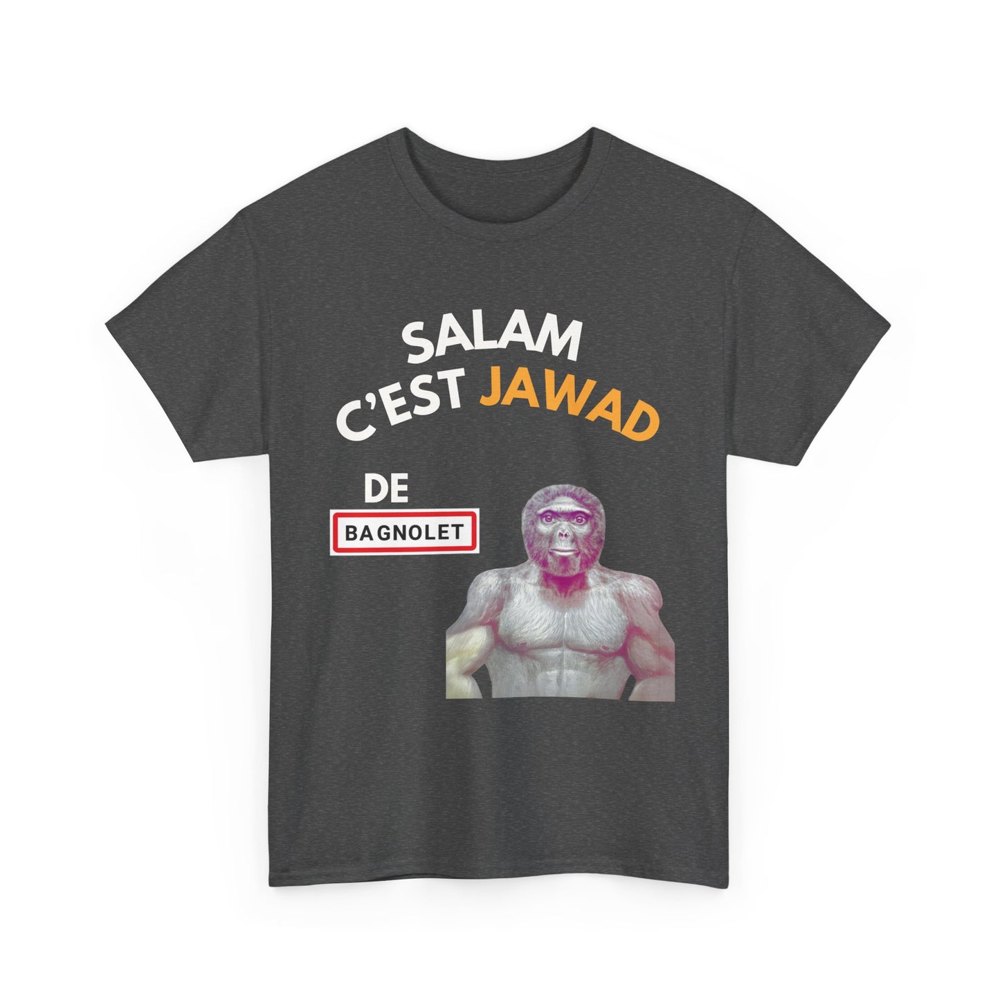 T-shirt humoristique unisexe en coton épais - Bassem Salam c'est Jawad de Bagnolet