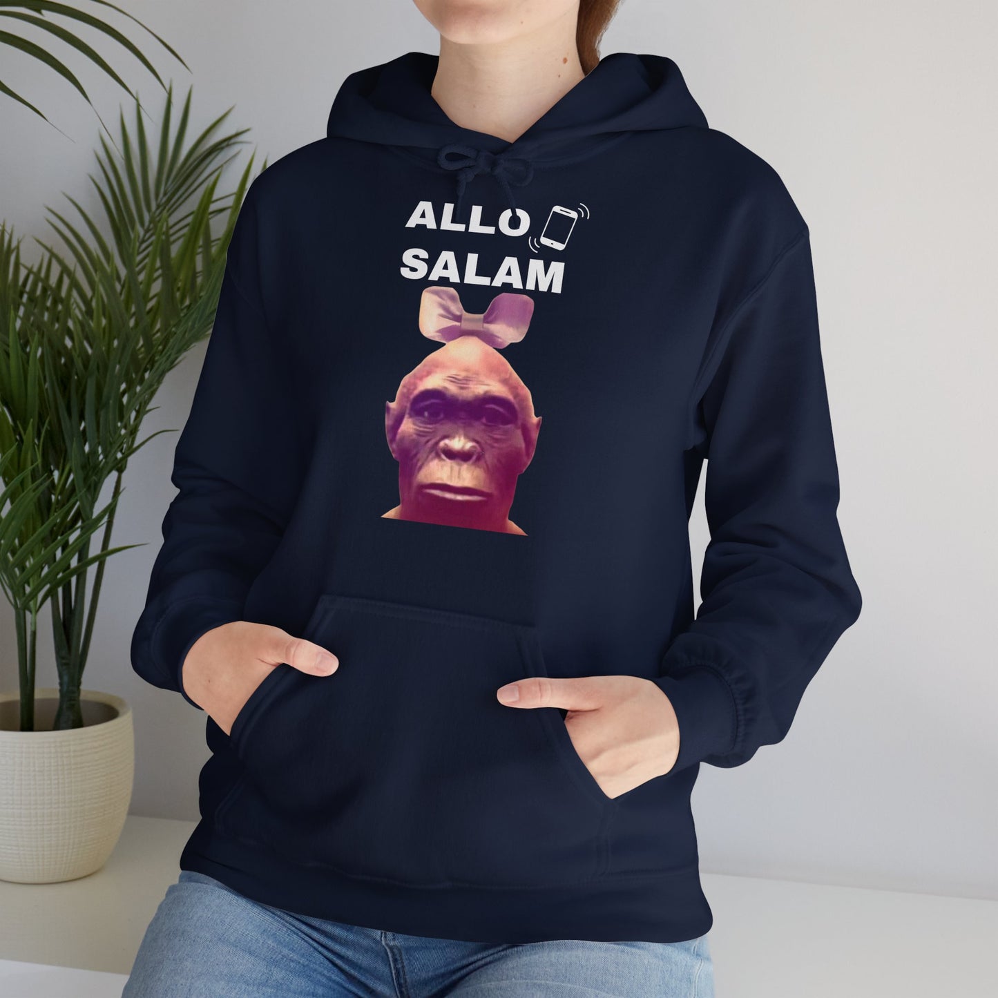 Hoodie unisexe drôle - Sweat-shirt graphique Allo Salam