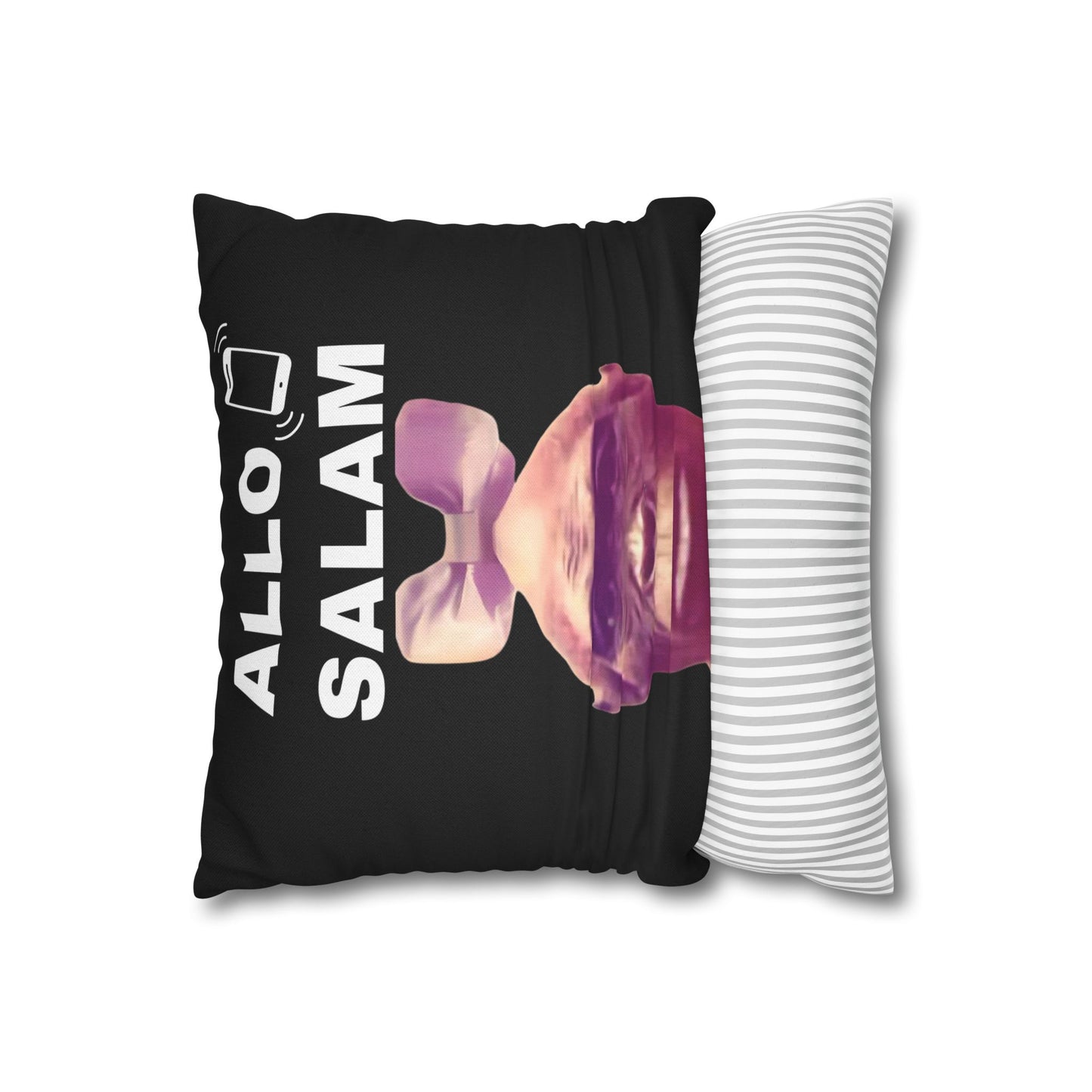 Taie d’oreiller Amusante – Décoration Humoristique pour la Maison Le singe Allo salam