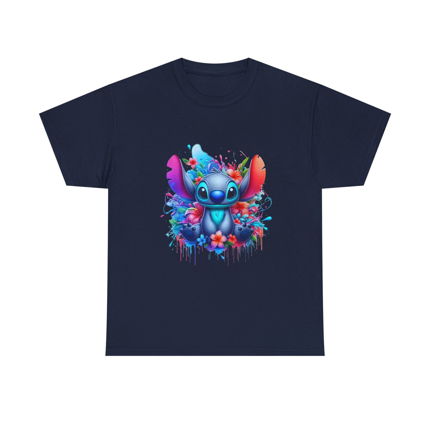 T-shirt humoristique unisexe en coton épais - Stitch