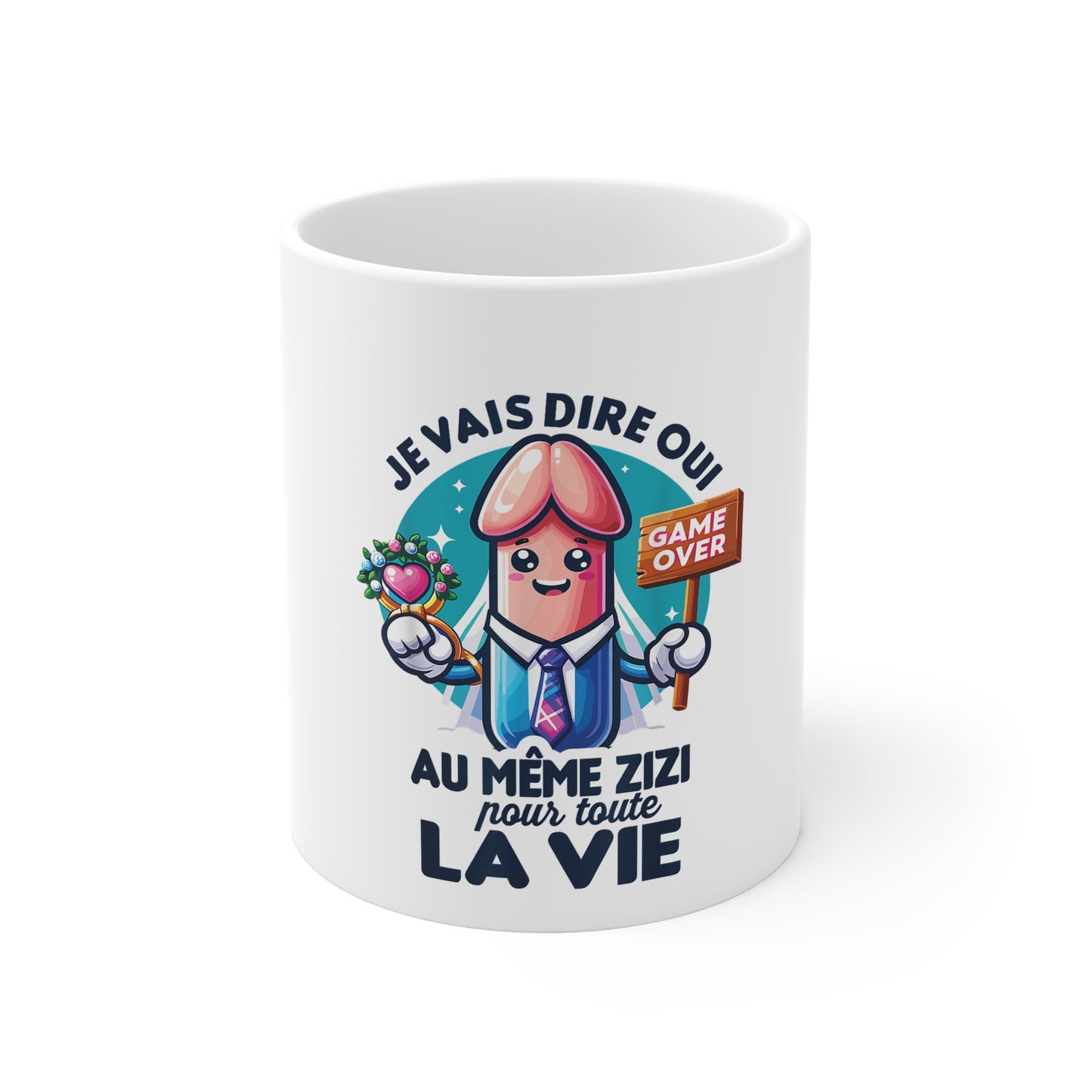 Tasse blanche de 325 ml –Je vais dire oui au même zizi pour toute la vie