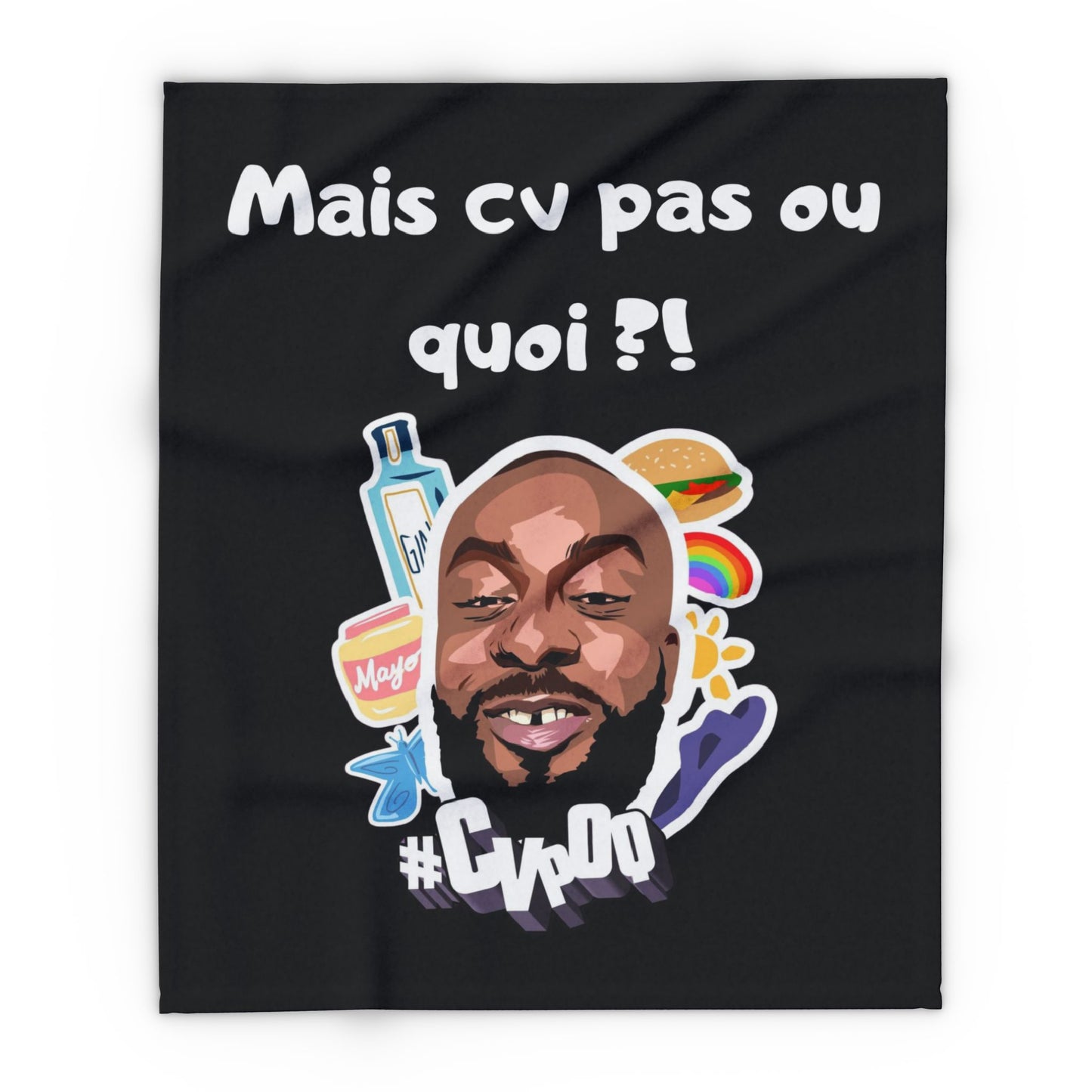 Plaid en polaire arctique Binobile Mais cv pas ou quoi