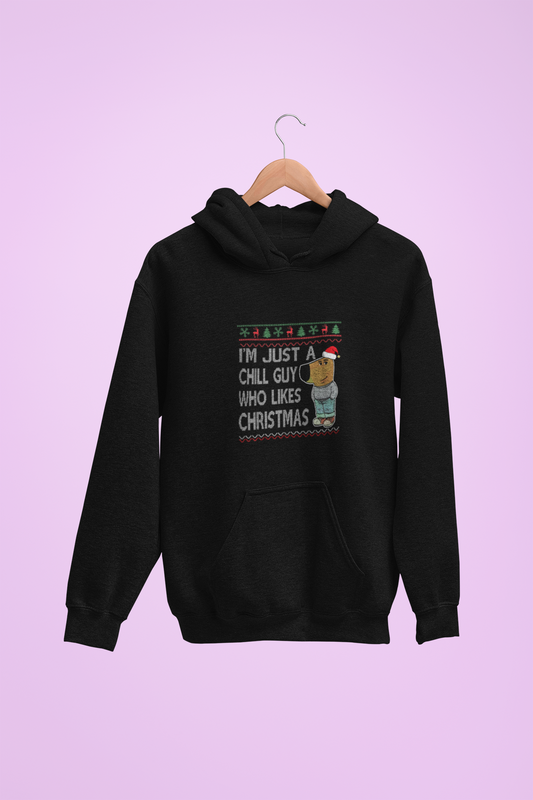 Hoodie unisexe drôle - Sweat-shirt graphique Chill guy Noel