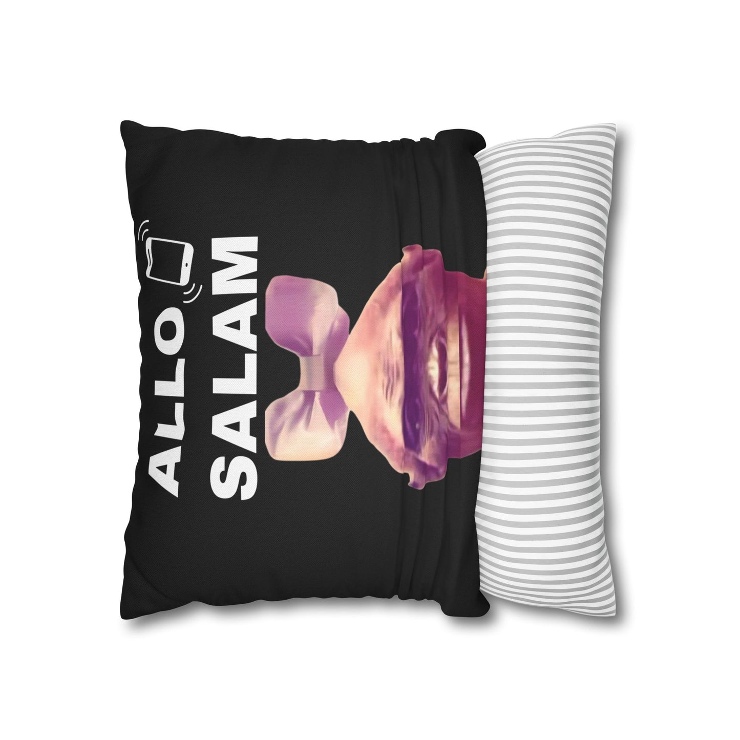 Taie d’oreiller Amusante – Décoration Humoristique pour la Maison Le singe Allo salam