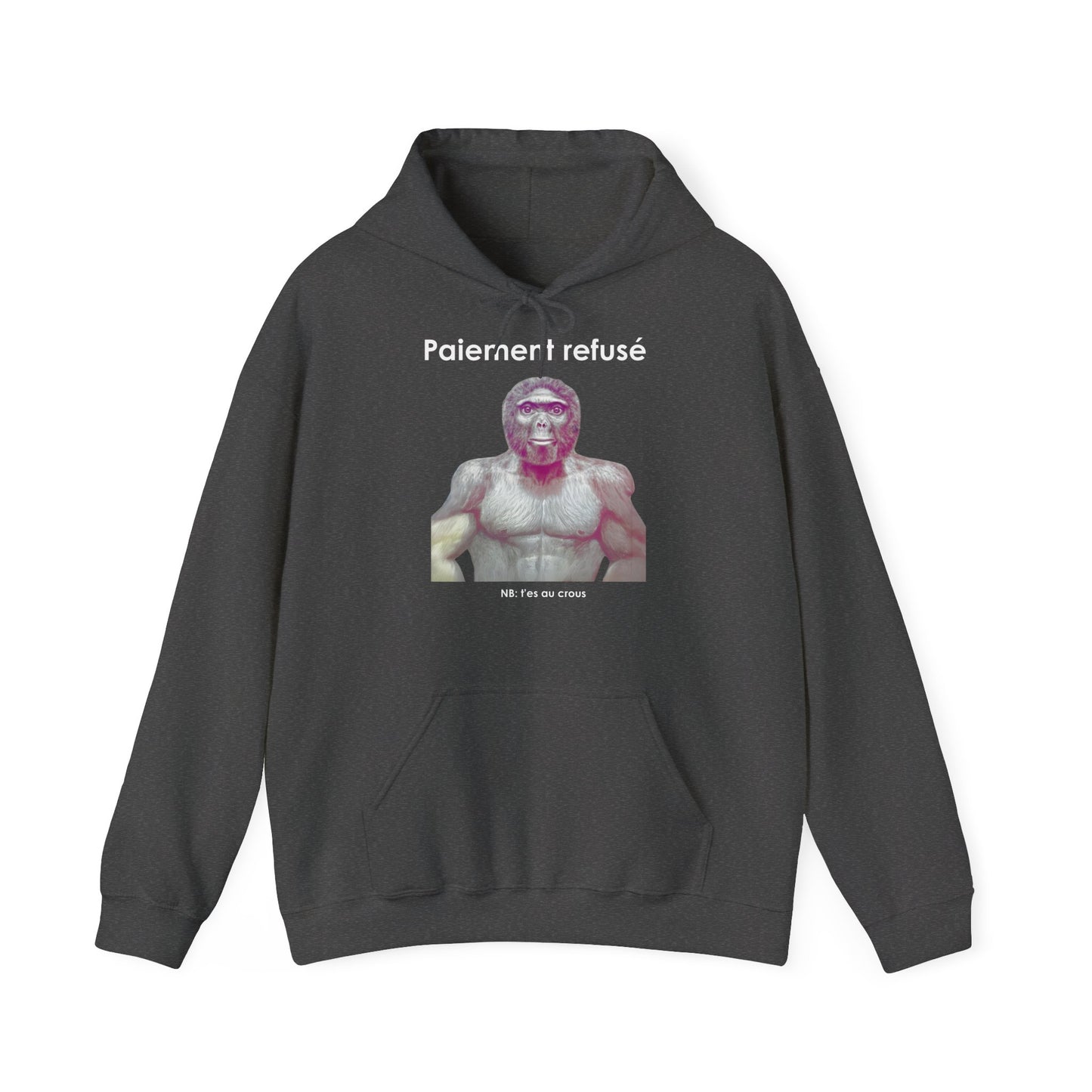 Hoodie unisexe drôle - Sweat-shirt graphique Quoicoubeh Paiement refusé