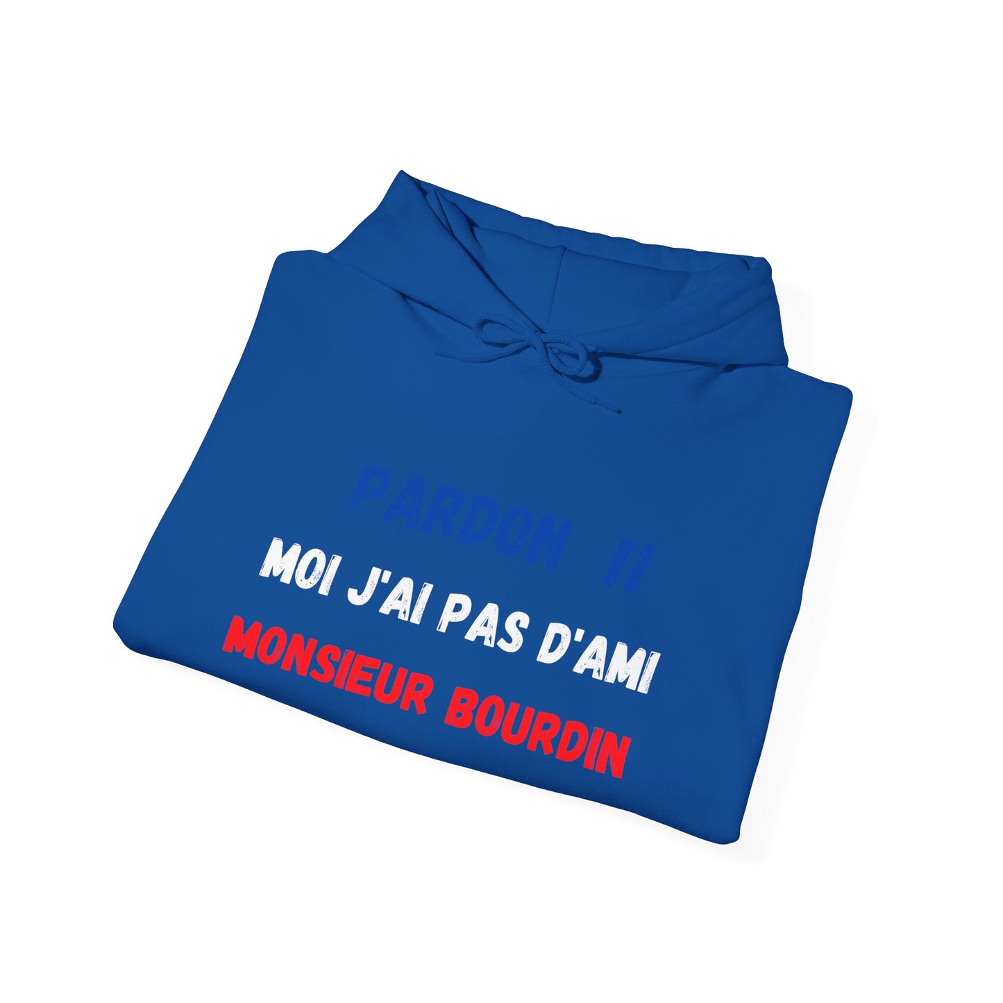 Hoodie unisexe drôle - Sweat-shirt graphique J'ai pas d'amis monsieur Bourdin