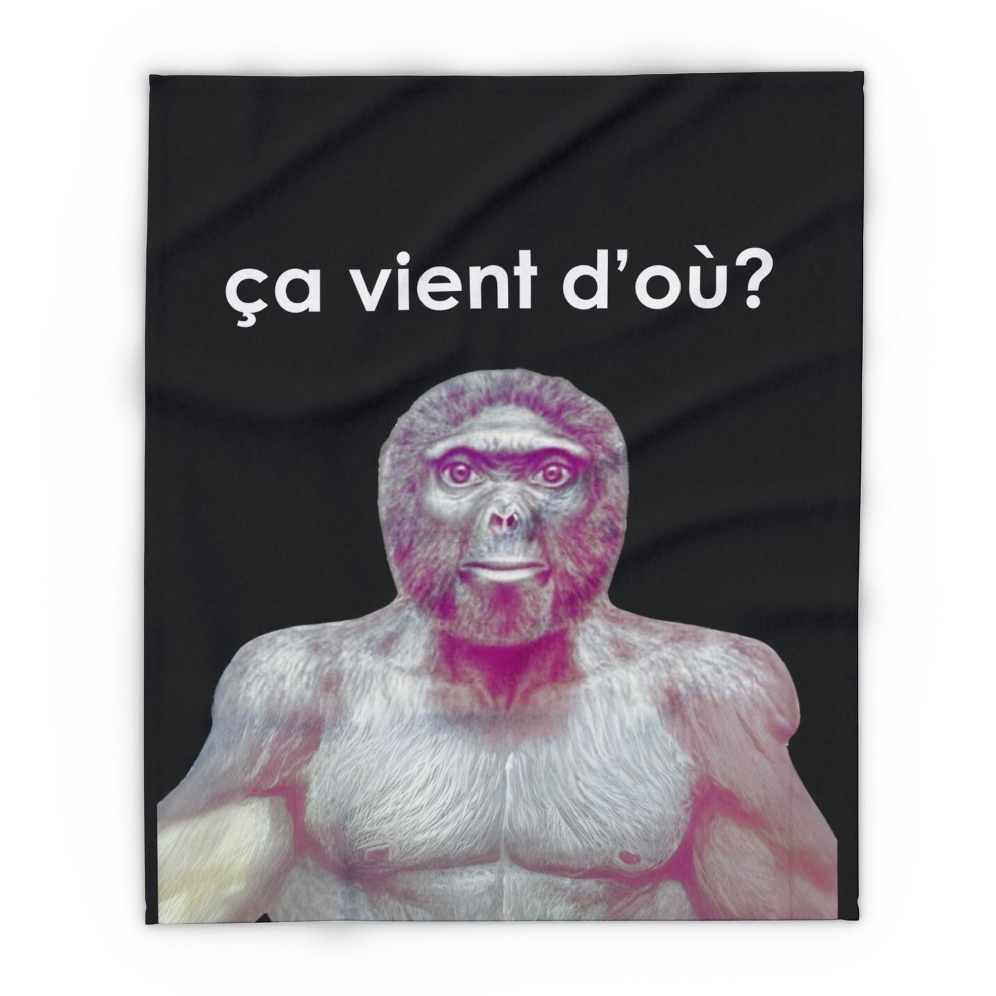 Plaid en polaire arctique Le singe ça vient d'où